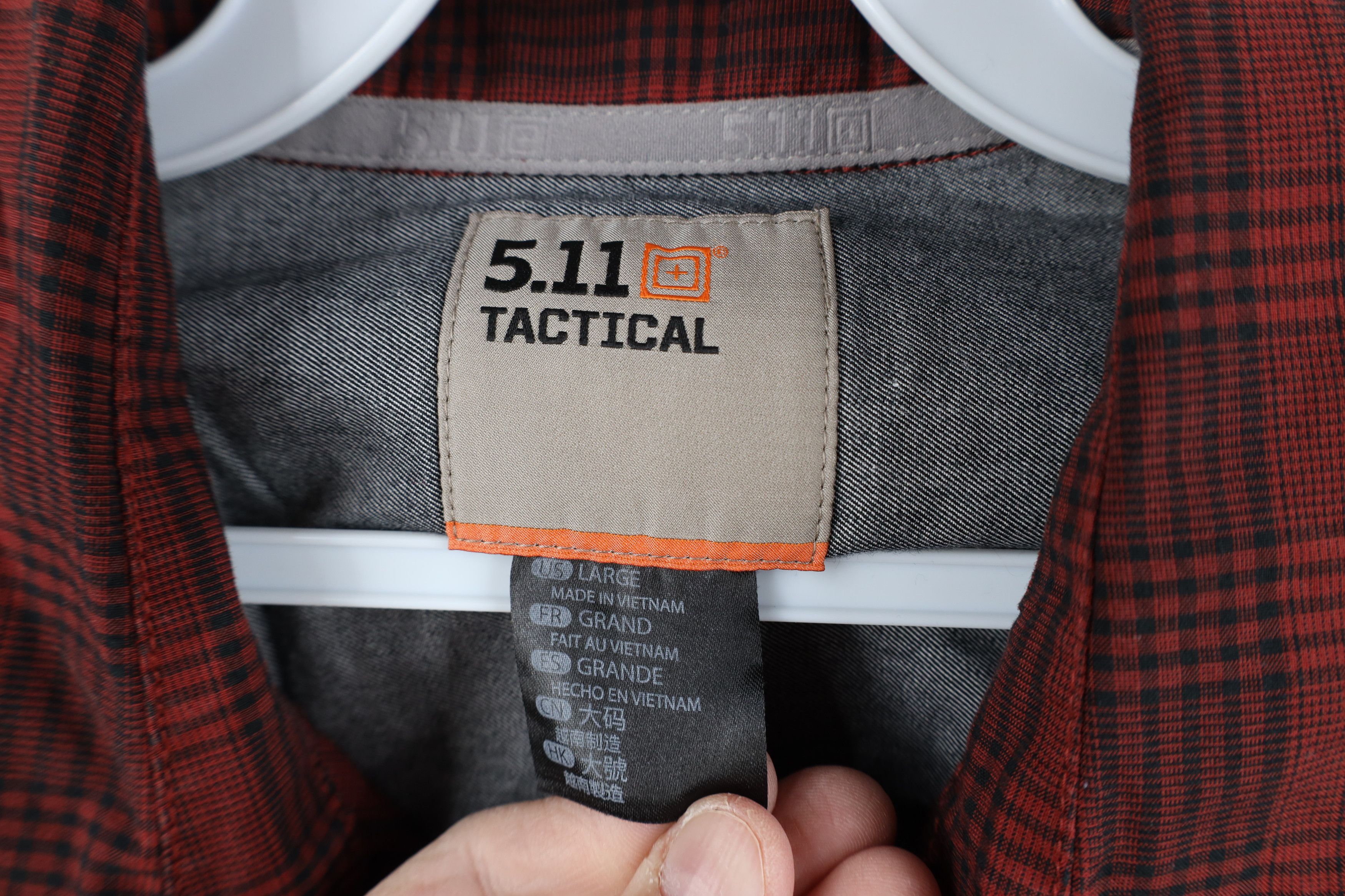 Vintage 5.11 Tactical Series Collared Uniform Button Shirt Plaid Size US L / EU 52-54 / 3 - 7 Thumbnail