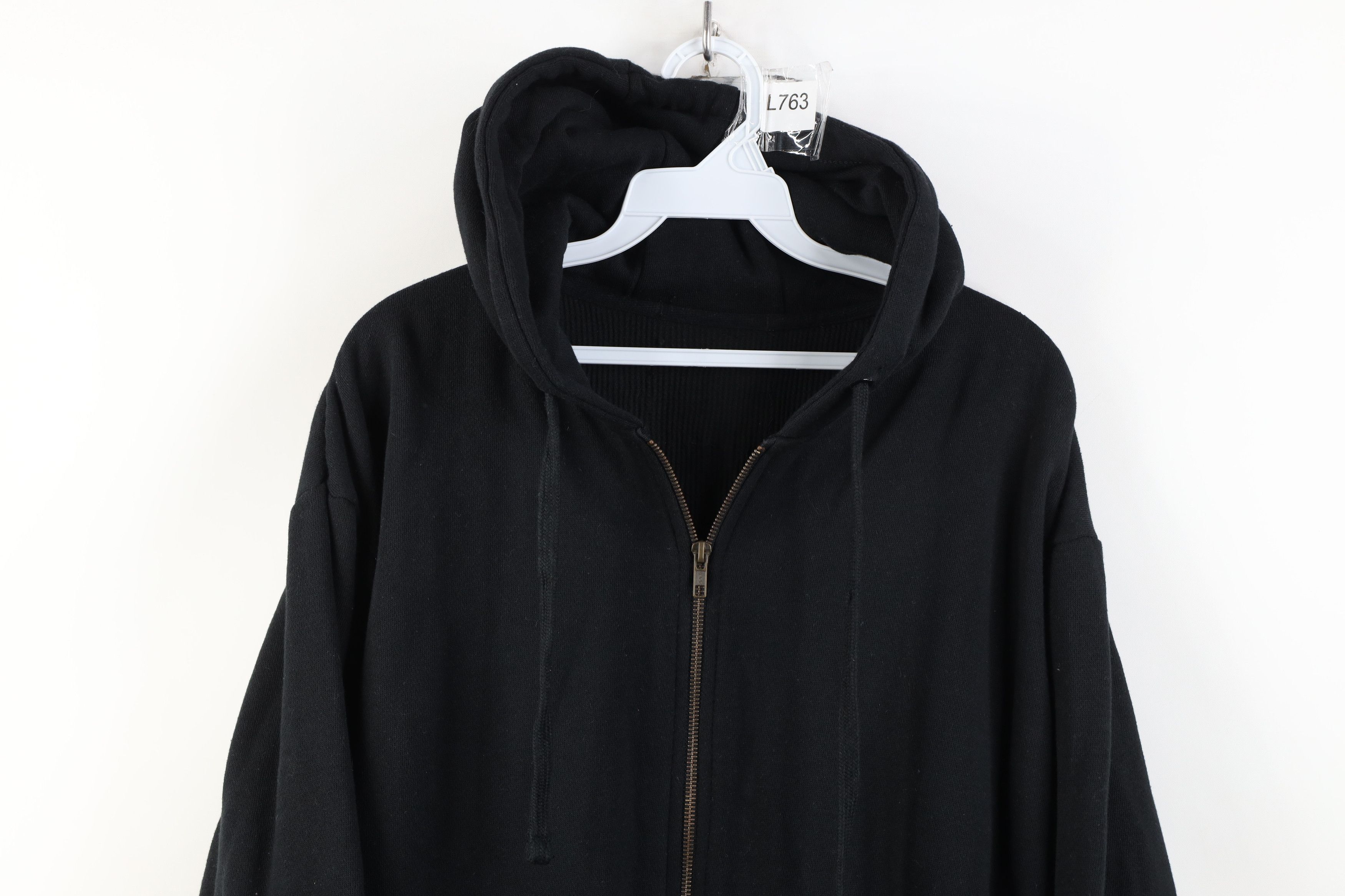 Vintage Vintage 90s Y2K Streetwear Thermal Lined Zip Hoodie Black Size US XL / EU 56 / 4 - 2 Thumbnail