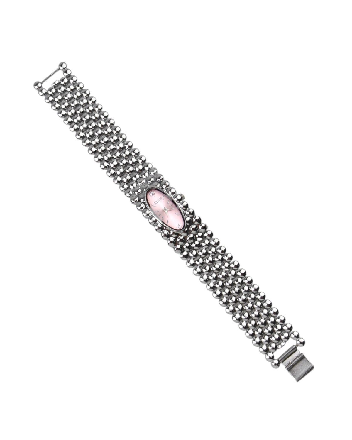 Hysteric Glamour 2000S BEIKE JAPAN PINK OVAL SILVER-TONE BRACELET WATCH Size ONE SIZE - 5 Thumbnail