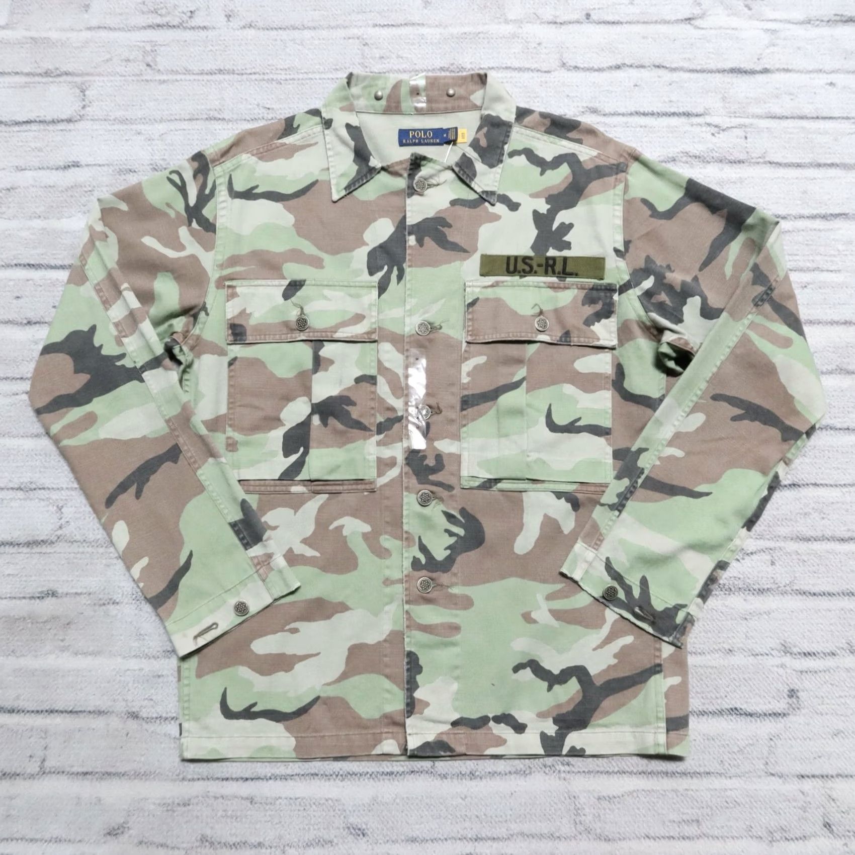 Polo Ralph Lauren VINTAGE Polo Ralph Lauren Camo Military Jacket M Camouflage Shirt WW2 Fatigues Vtg 2 Mens Size US M / EU 48-50 / 2 - 2 Thumbnail