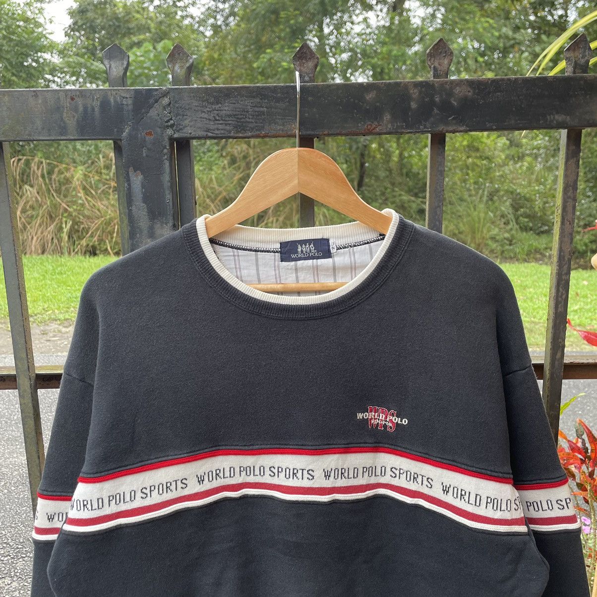 Polo Ralph Lauren × Vintage 🔥Vintage World Polo Sports Tapped Spellout Sweatshirts Size US M / EU 48-50 / 2 - 4 Thumbnail