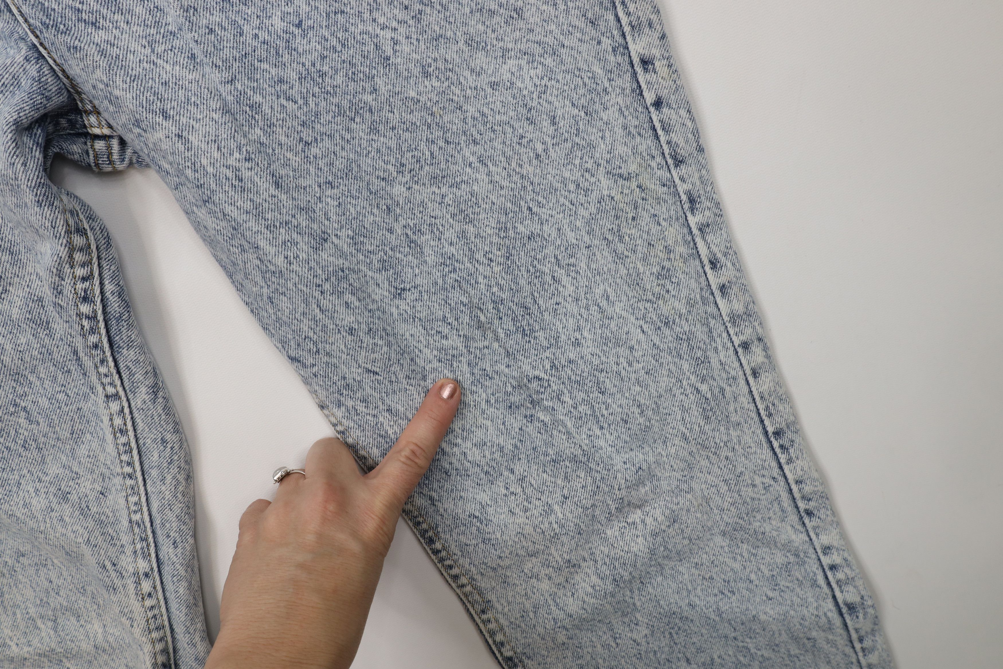 Lee Vintage 80s 90s Lee Acid Wash Straight Leg Jeans Blue USA Size US 33 - 6 Thumbnail