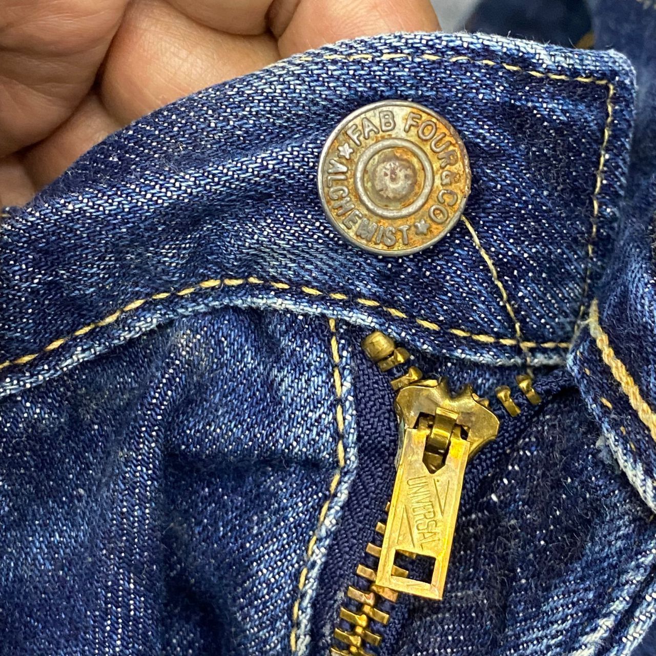 If Six Was Nine 💥Flare💥Vintage Skulls Jeans by an Alchemist Denim Size US 30 / EU 46 - 16 Thumbnail