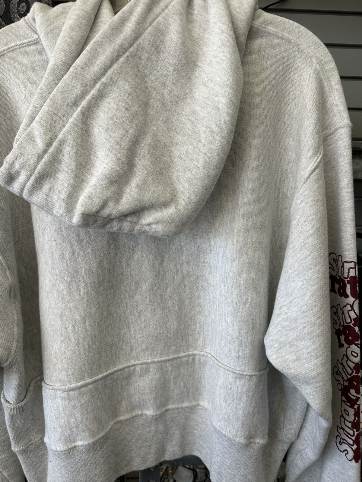 Stray Rats STRAY RATS STAGGERED LOGO HOODIE LARGE GRAY Size US L / EU 52-54 / 3 - 5 Thumbnail