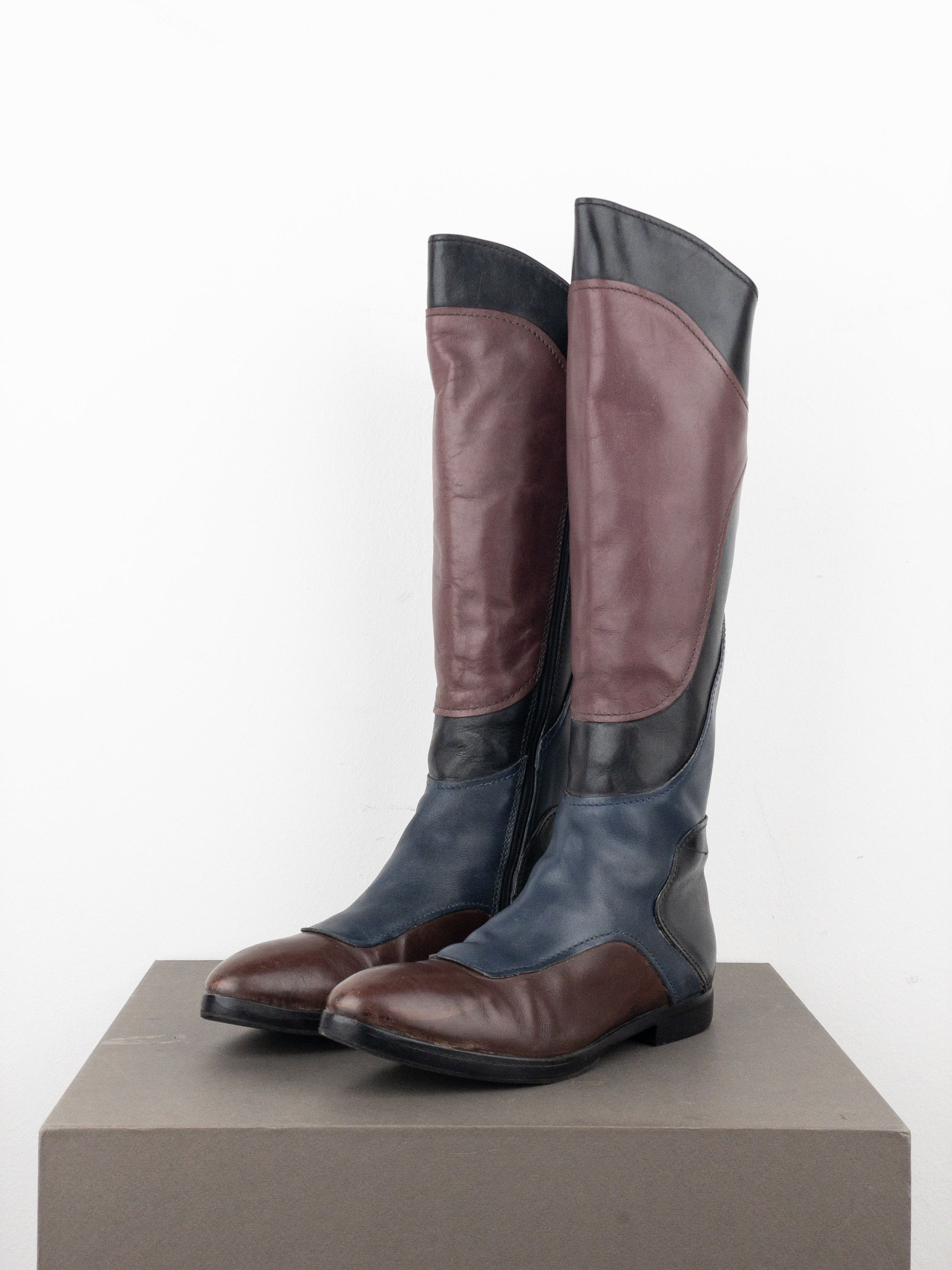 Miu Miu AW08 Knee-High Biker Riding Boots Size US 5 / IT 35 - 1 Thumbnail