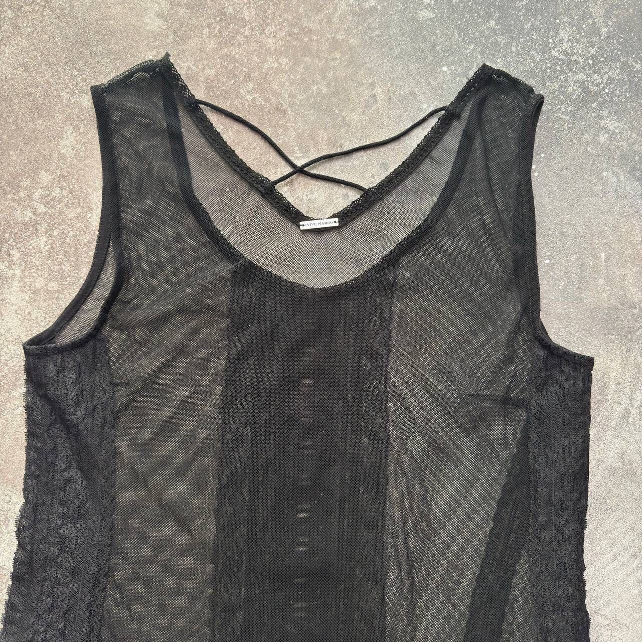 Vintage + Vive Maria + Vintage Y2K Lace Details Mesh Dress Size M / US 6-8 / IT 42-44 - 9 Thumbnail