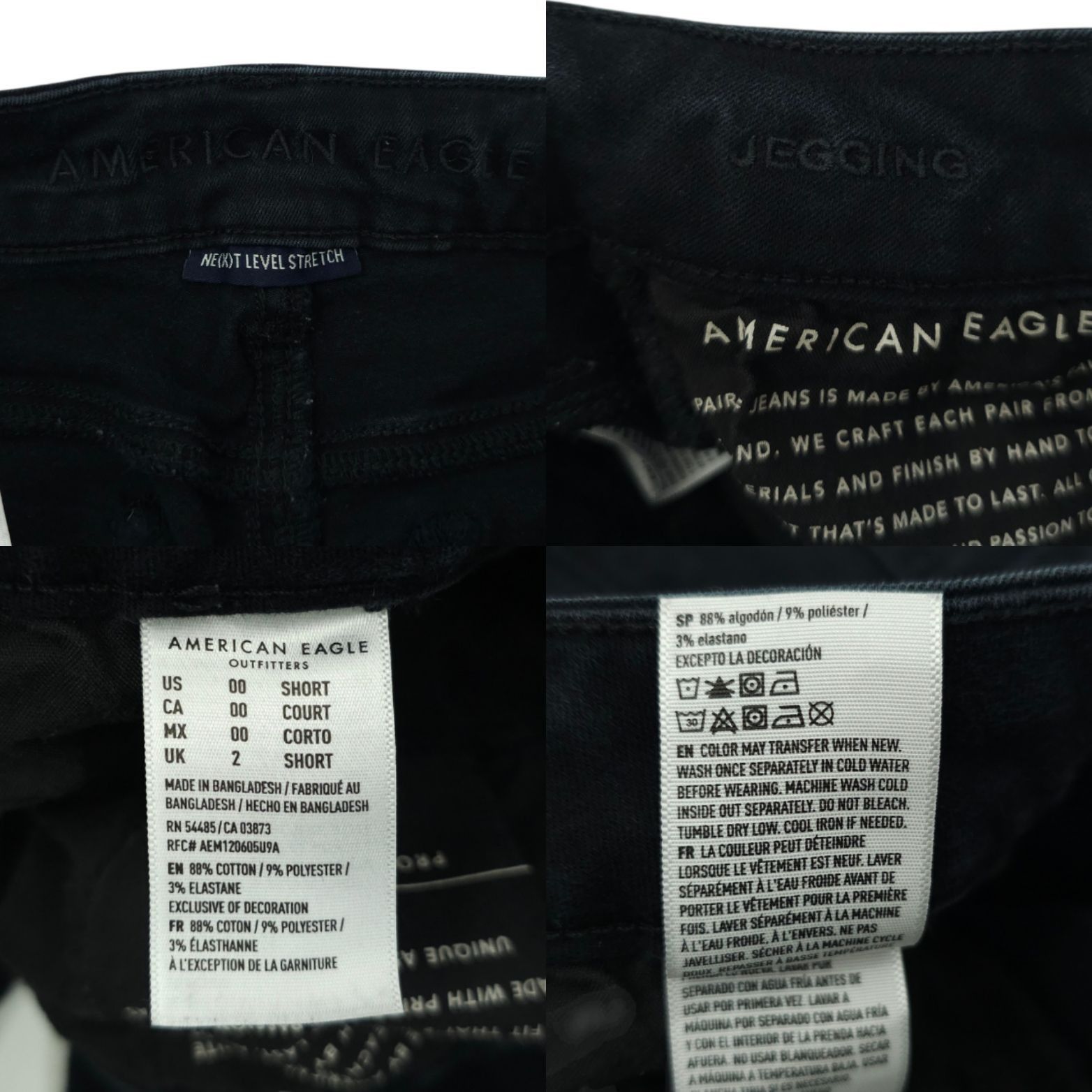 American Eagle Outfitters American Eagle Next Level Stretch Jegging Jeans 00 Short Y2K Size 24" / US 00 / IT 34 - 8 Thumbnail