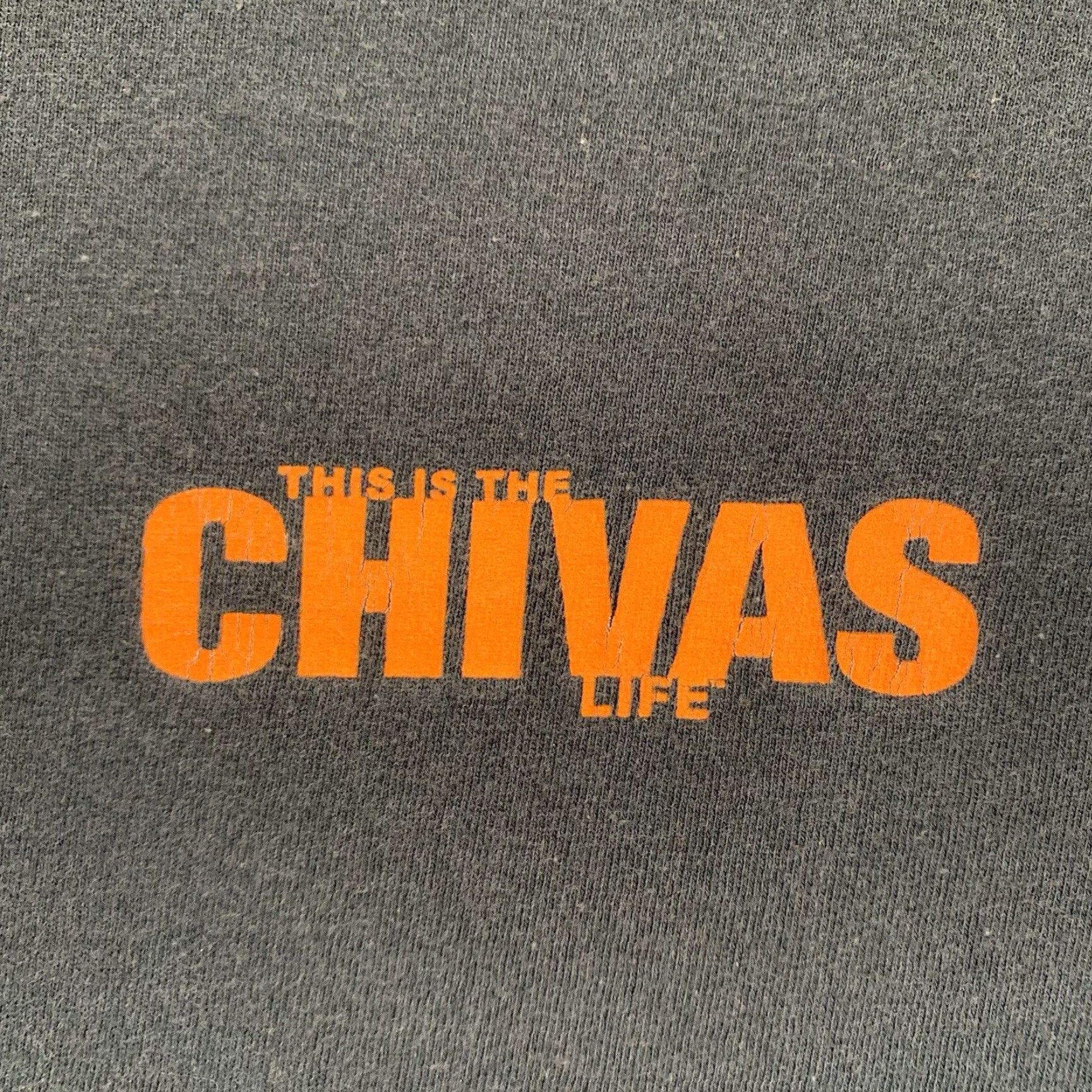 Hanes VINTAGE Hanes Chivas Regal T-Shirt XL Faded Black Graphic Print 90s y2k Mens Size US XL / EU 56 / 4 - 2 Thumbnail
