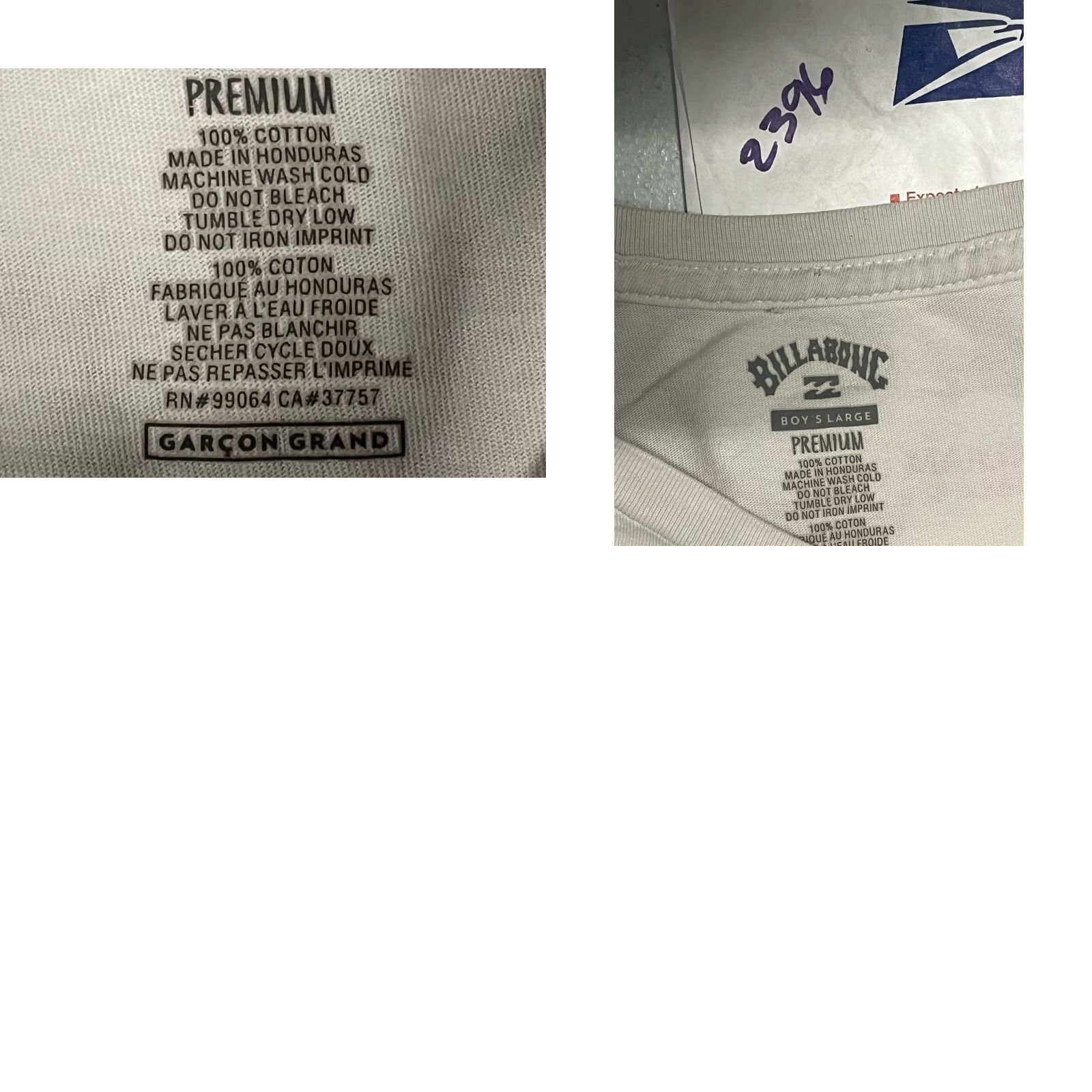 Billabong Billabong T Shirt Boys Large White 100% Cotton Crew Neck Logo Surf Teens L Size US L / EU 52-54 / 3 - 8 Thumbnail