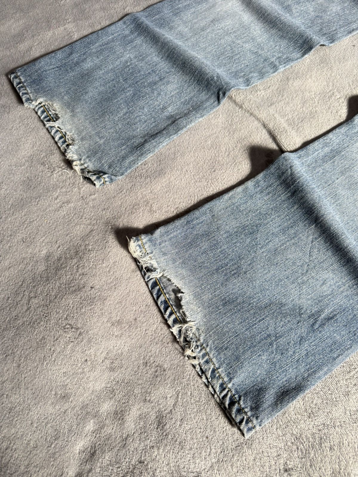 Edwin × Vintage Edwin XV441 Bootcut Flared Natural Distressed Jeans Size US 30 / EU 46 - 15 Thumbnail