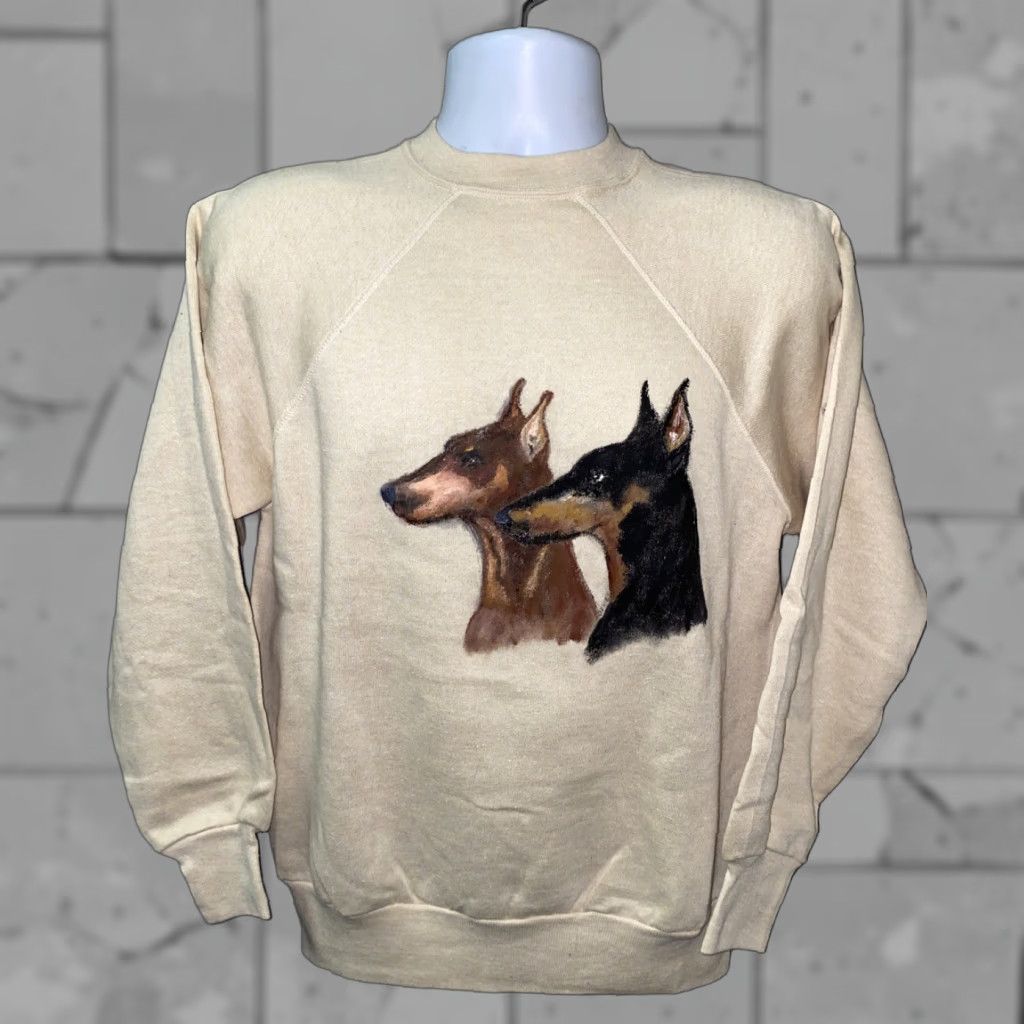 Vintage Steinwurtzel Handpainted Sweater Adult Medium Beige USA Made Mens Size US M / EU 48-50 / 2 - 1 Thumbnail