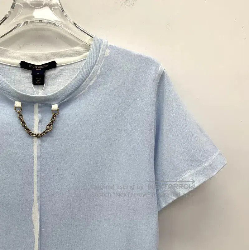 Louis Vuitton Louis Vuitton Light Blue Cotton Women's T. Size S / US 4 / IT 40 - 3 Thumbnail