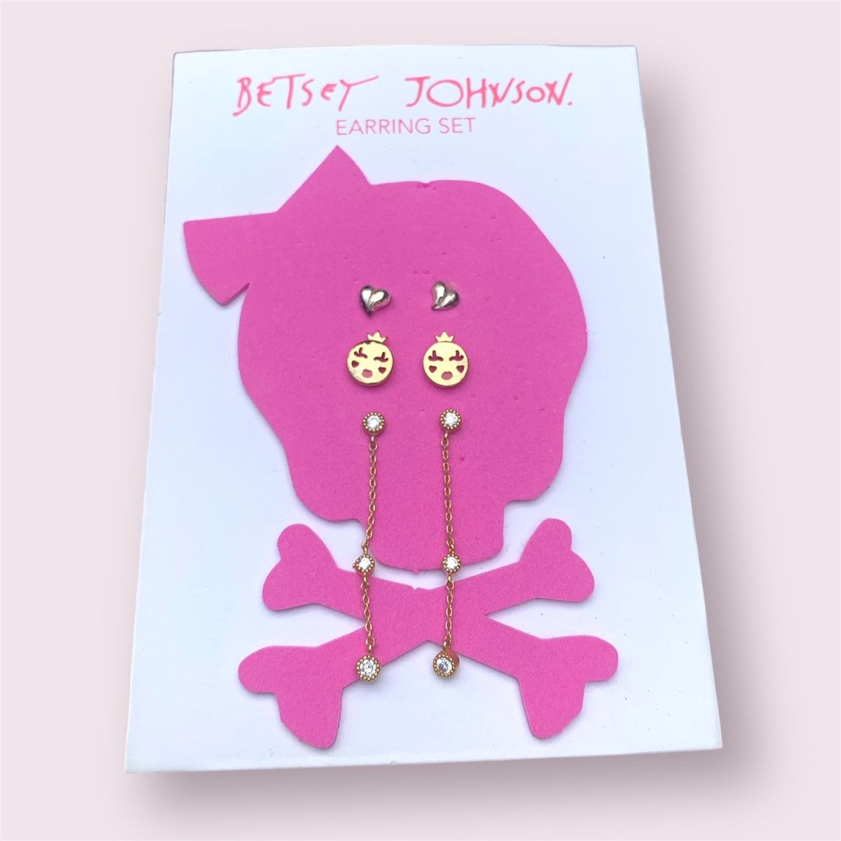 Betsey Johnson Betsey Johnson Gold Sparkly Earrings Set Size ONE SIZE - 1 Preview
