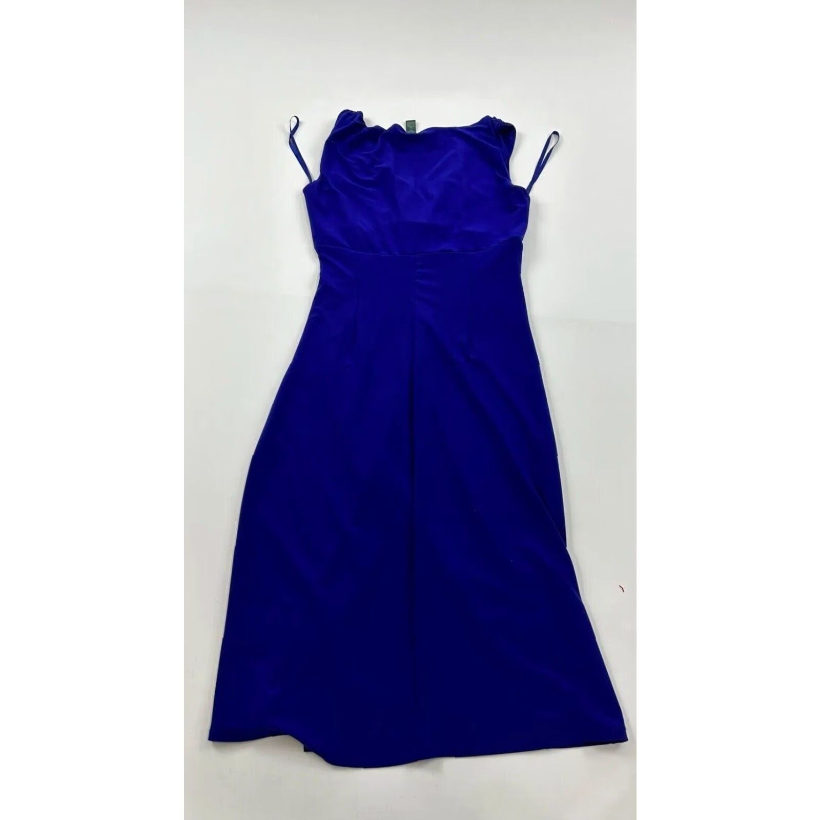 Ralph Lauren Lauren Ralph Lauren Blue Beaded Fit & Flare Dress Women's 2 Sleeveless Halter Neck Size XS / US 0-2 / IT 36-38 - 2 Thumbnail