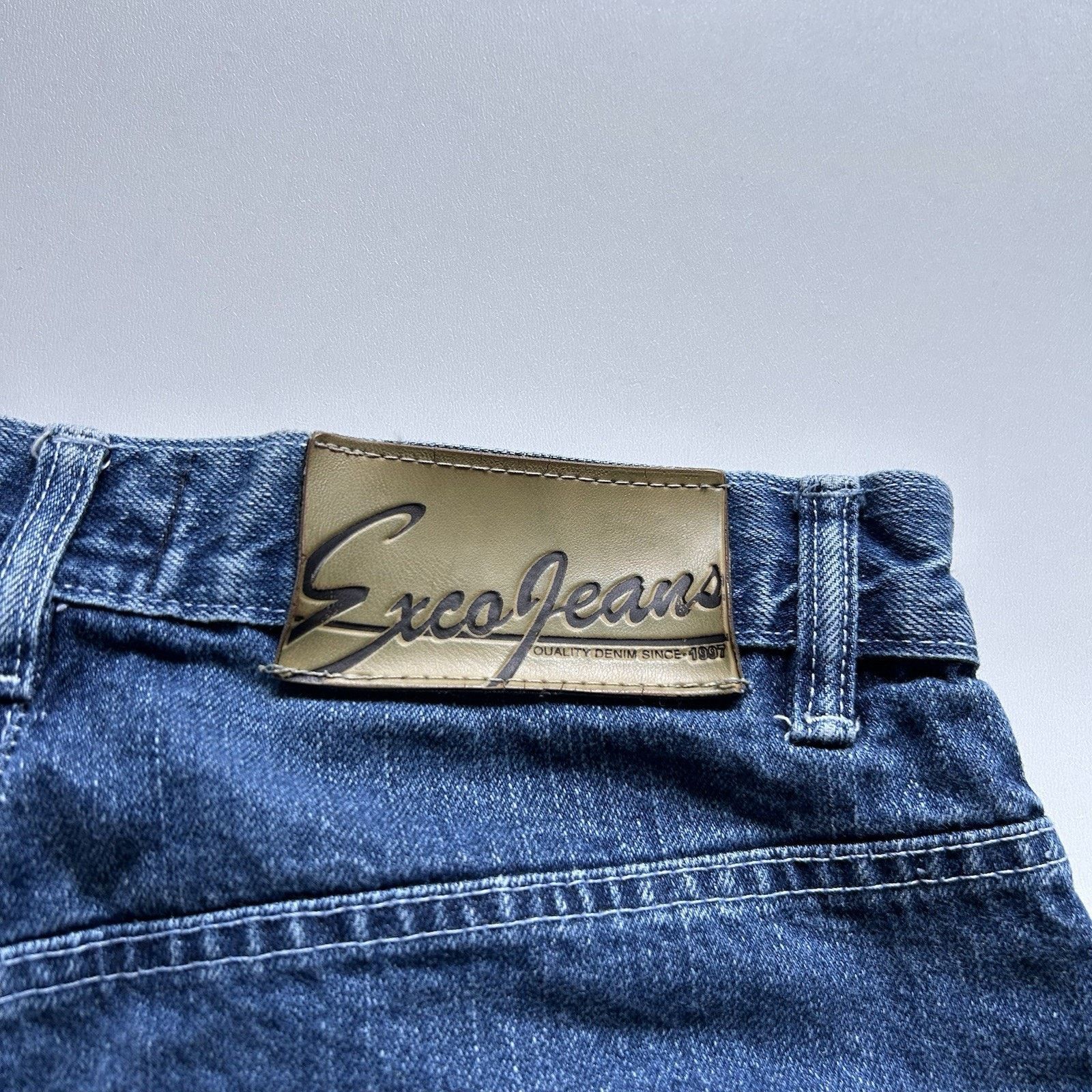 Vintage Vintage Exco Jorts Mens 28 Y2K Blue Denim Jean Shorts Baggy Size US 28 / EU 44 - 6 Thumbnail
