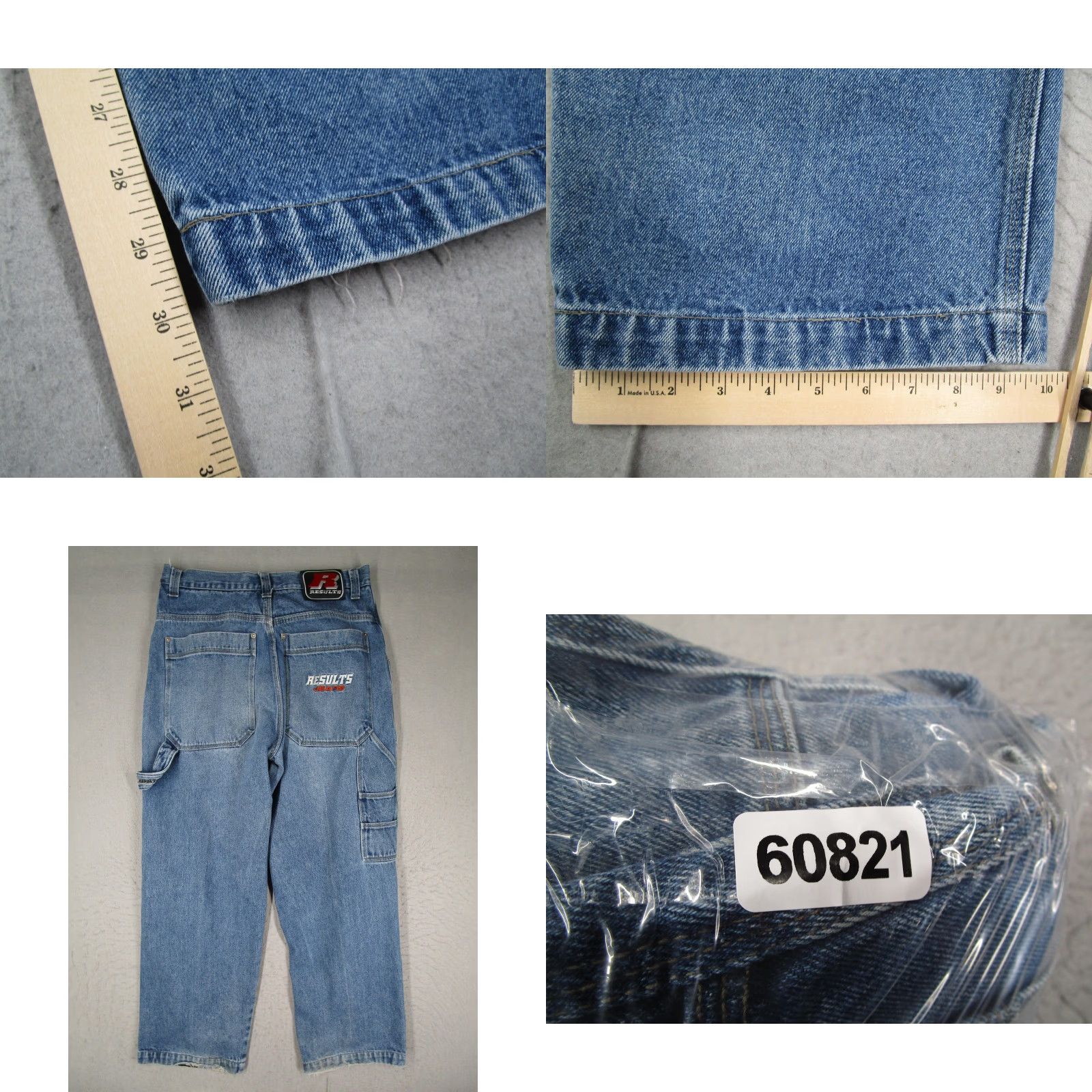 Vintage VINTAGE Results Jeans Mens 36x30 Blue High Rise Carpenter Cargo Straight Leg Denim 90s Hip Hop Retro Mens Size US 36 / EU 52 - 9 Thumbnail