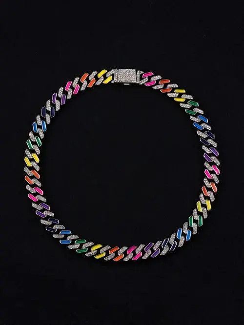 VIBE Retro Punk Rhinestone Necklace Chain Size ONE SIZE - 4 Thumbnail