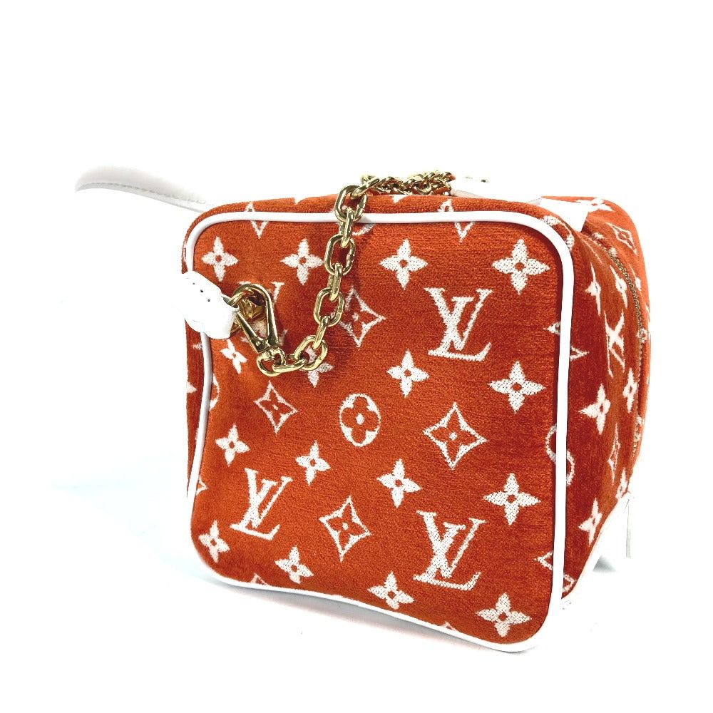 Louis Vuitton M46212 Lv Match Square Bag 2 Way Chain Shoulder Handbag Velvet Women Terracotta Brown Orange