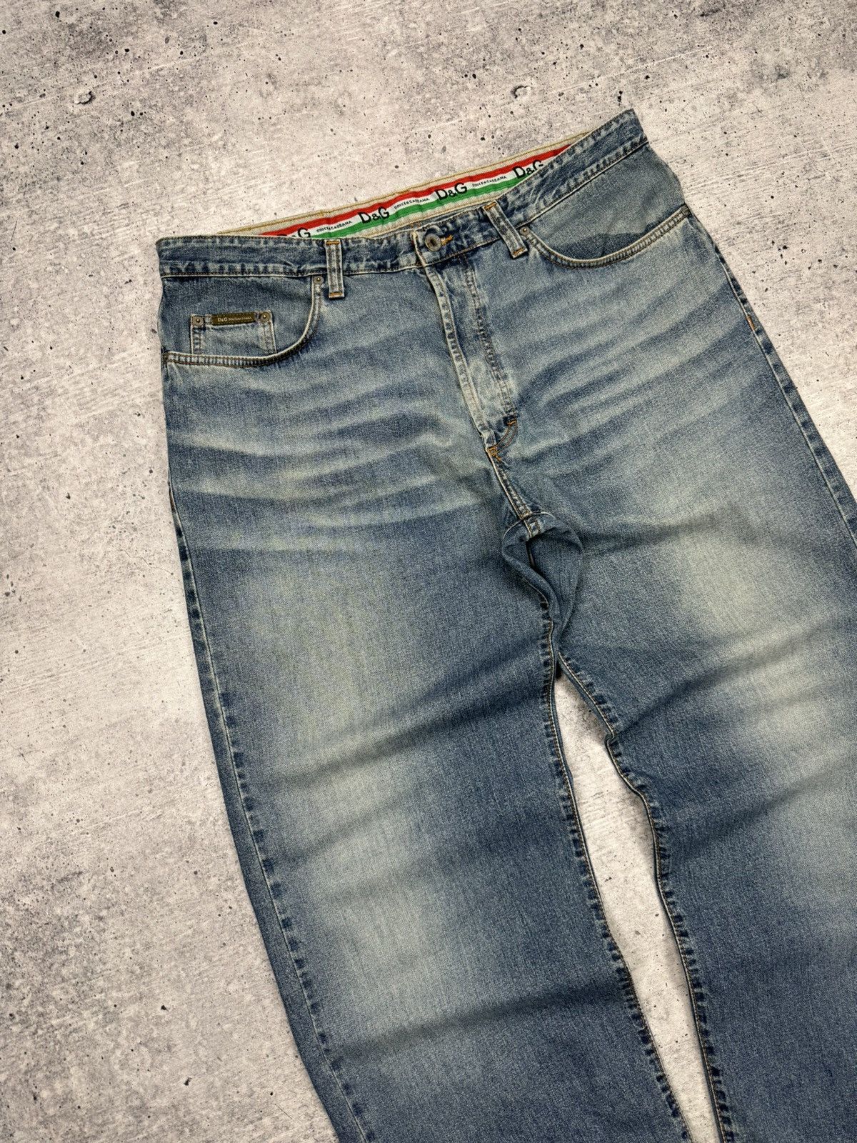 Dolce & Gabbana × Vintage Vintage Dolce&Gabbana 90s Blue Stonewashed Denim Jeans Pants Size US 36 / EU 52 - 6 Thumbnail