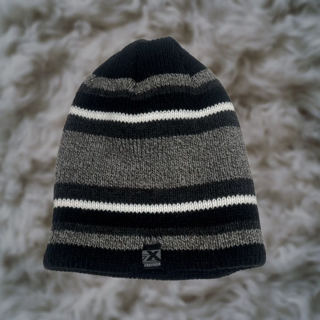 ZeroXposur Zeroxposure Beanie Adult S/M Striped Winter Snow Hat Cap 100% Acrylic Size ONE SIZE - 1 Thumbnail