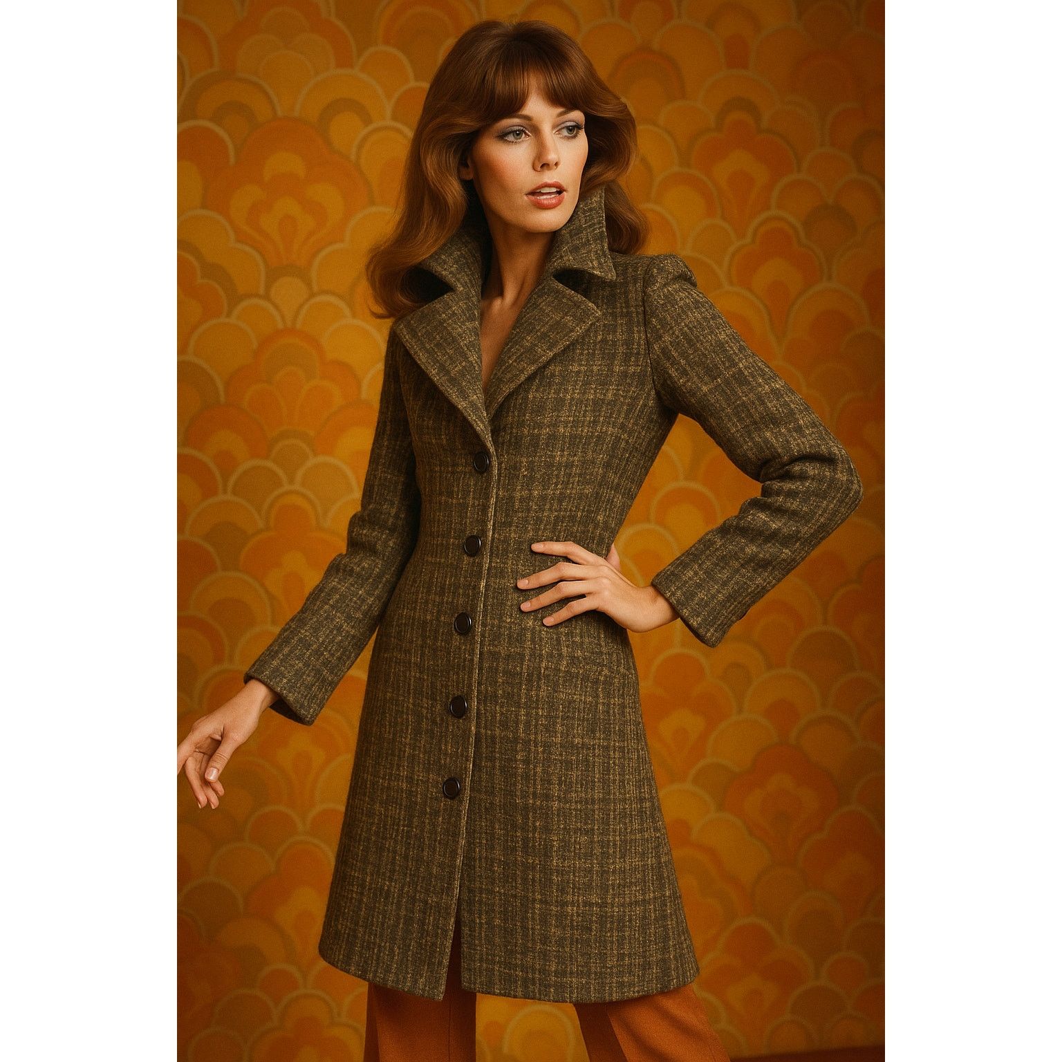 Woolrich Woolen Mills Woolsworth Vintage Women’s Boucle Plaid Button Up Coat Sz M Size M / US 6-8 / IT 42-44 - 1 Thumbnail