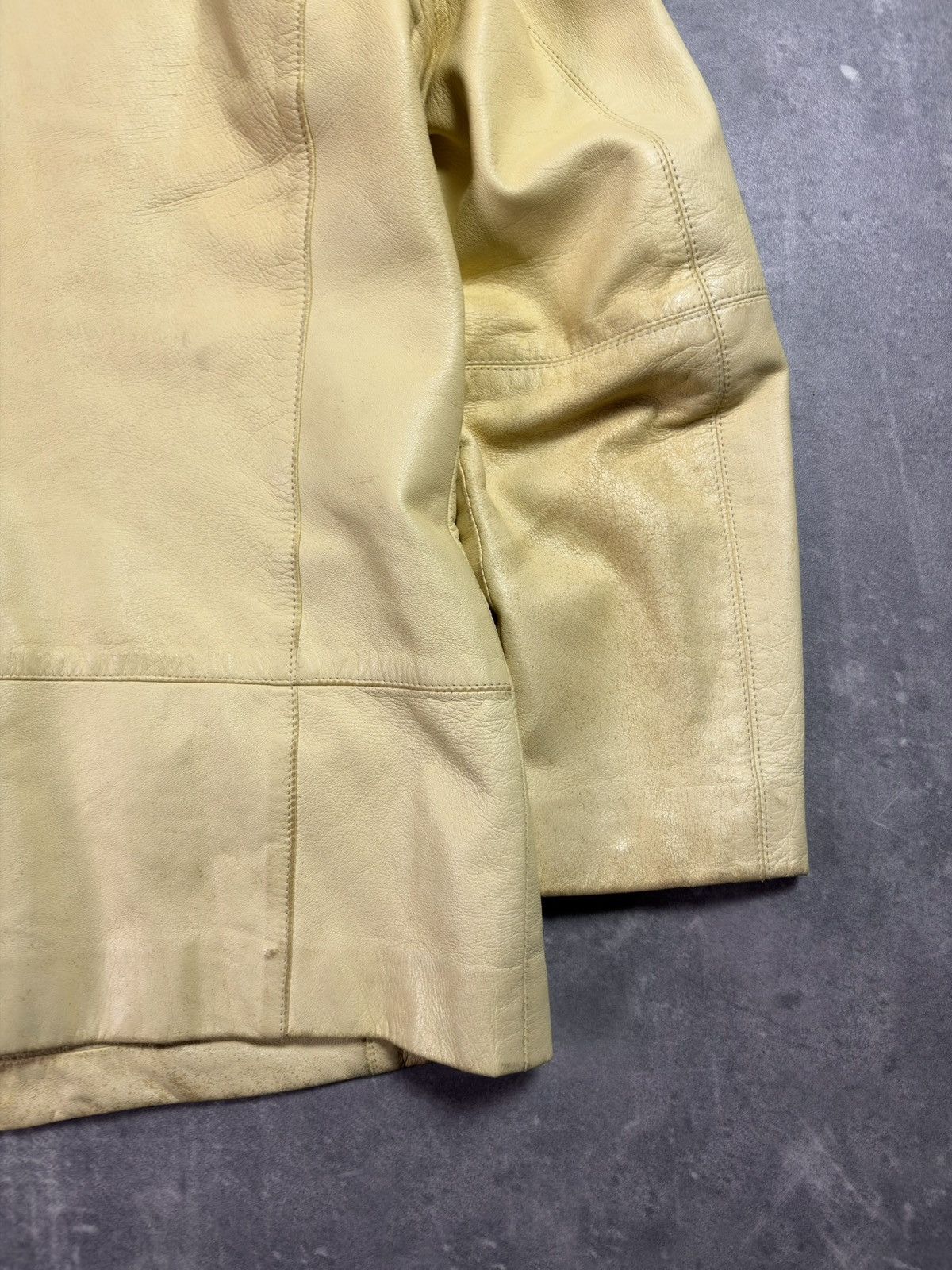 Givenchy 90s Distressed Faded Givenchy Napoleon Leather Jacket 40 Size L / US 10 / IT 46 - 19 Thumbnail