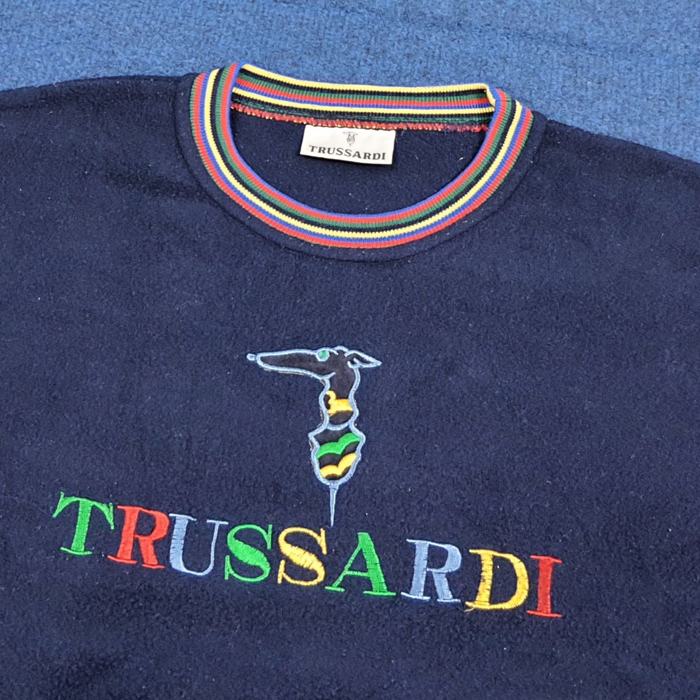 Trussardi Vintage Trussardi Italy Embroidered Logo Sweatshirt C281N18 Size US M / EU 48-50 / 2 - 2 Thumbnail