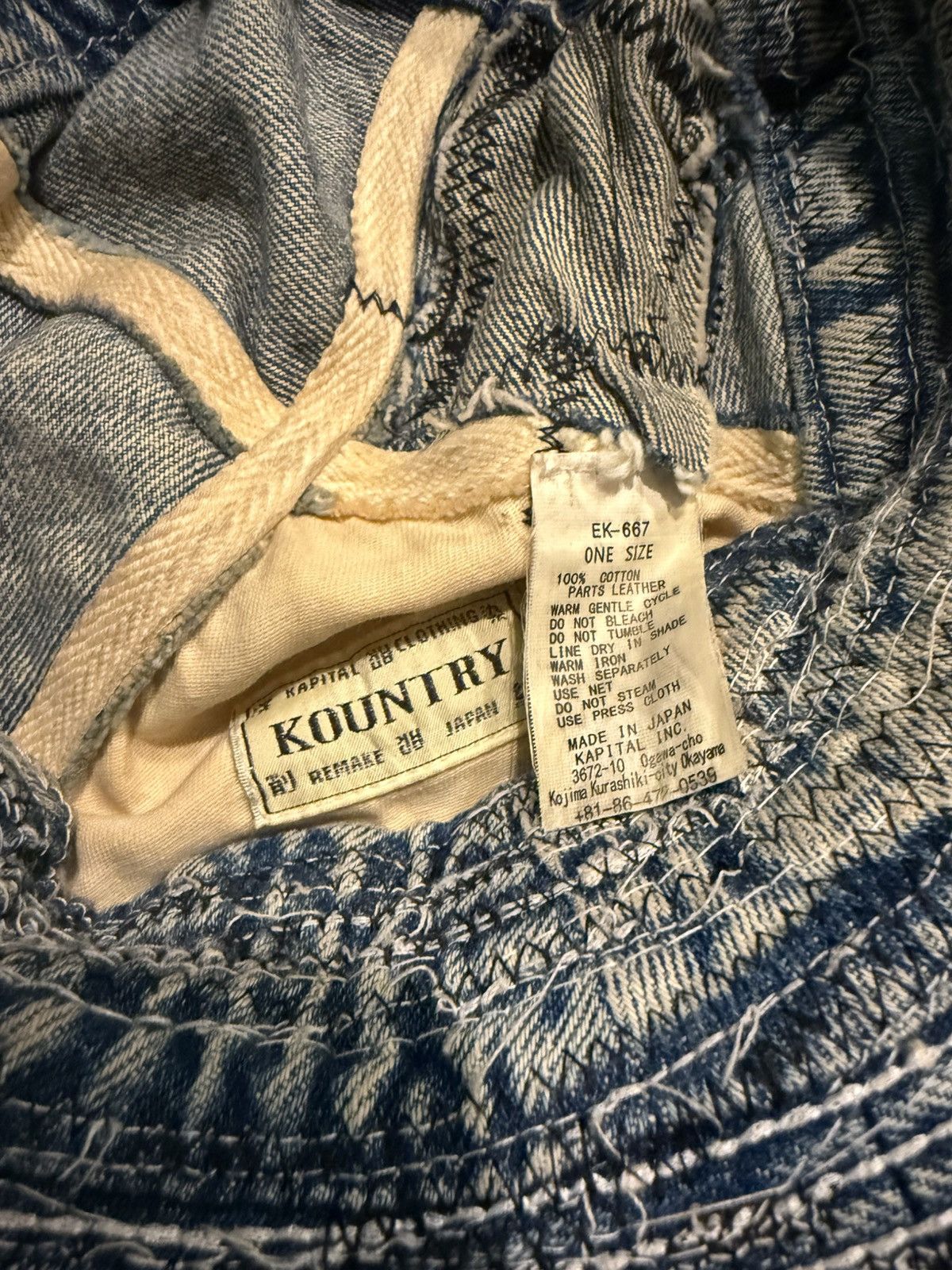 Kapital Kountry Kapital denim bucket hat Size ONE SIZE - 4 Thumbnail