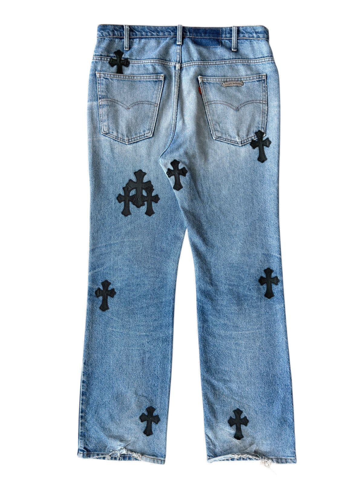 Chrome Hearts Chrome Hearts Light-wash Blue 505 Levi’s Patched Denim Size US 34 / EU 50 - 2 Thumbnail