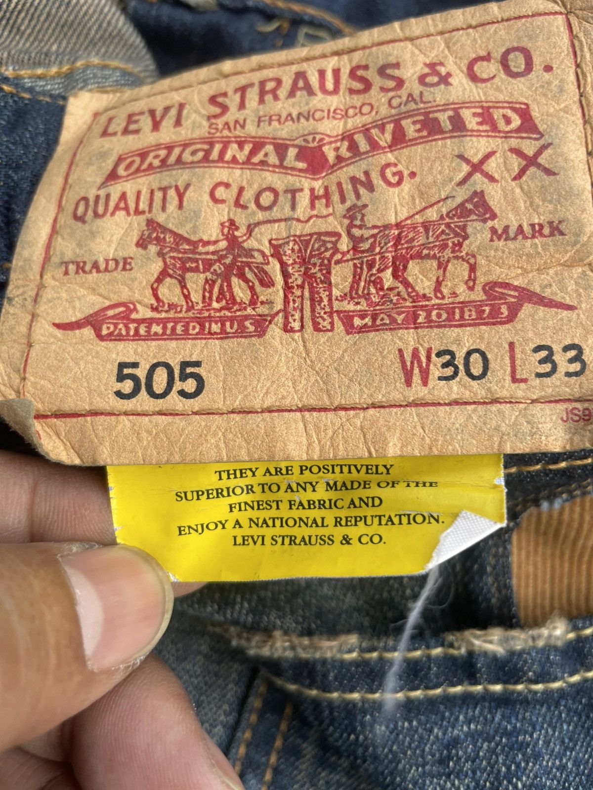 Levi's Vintage 2005 Levis 505 Japan Size US 31 - 12 Thumbnail