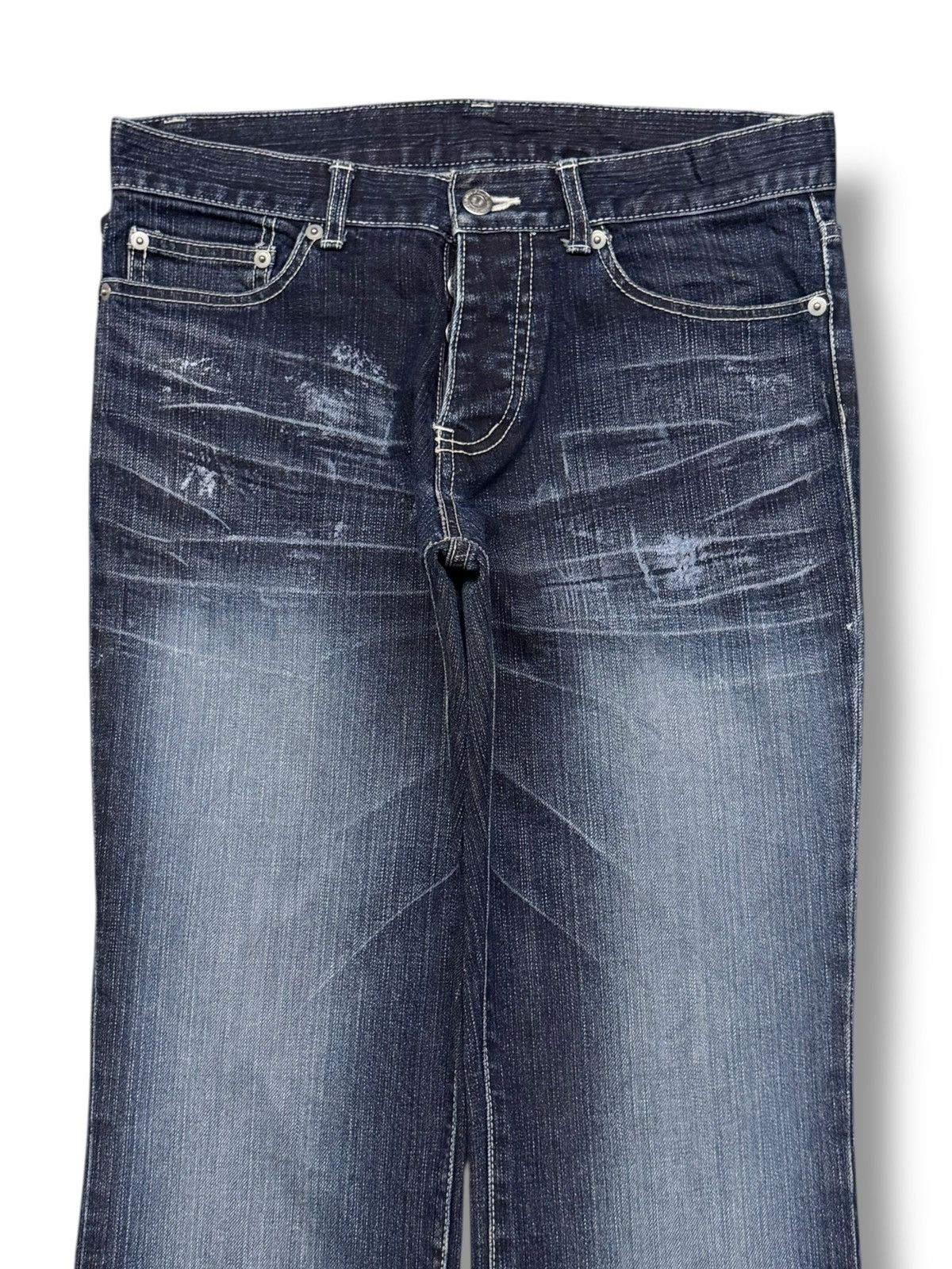Tornado Mart Vintage 00s Tornado Mart Flared Bootcut Archive Denim Jeans Size US 31 - 4 Thumbnail