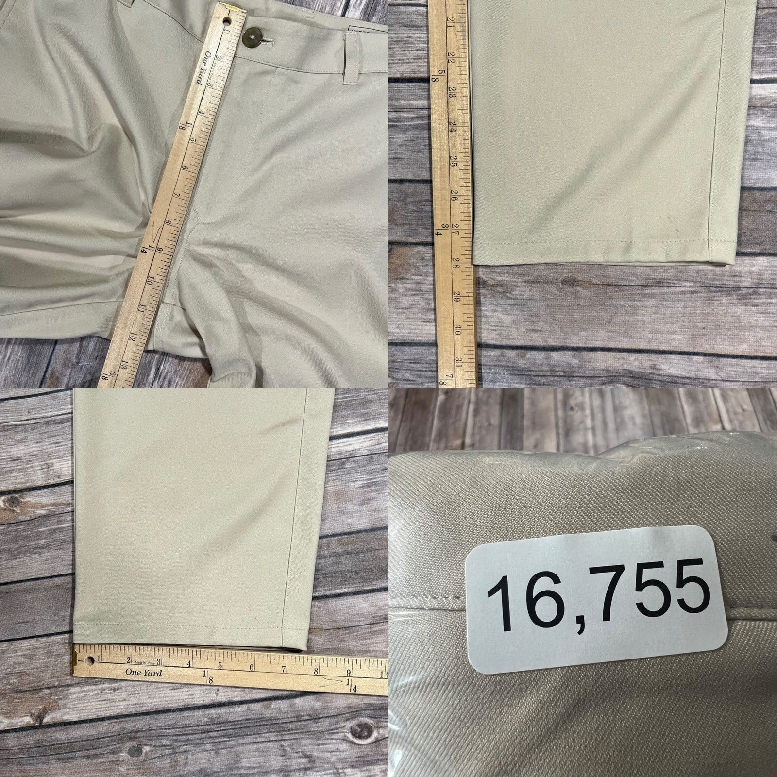 Mizzen+Main Mizzen & Main Baron Pants Mens 36x28 Beige Trim Fit Stretch Performance Chino Size US 36 / EU 52 - 8 Thumbnail