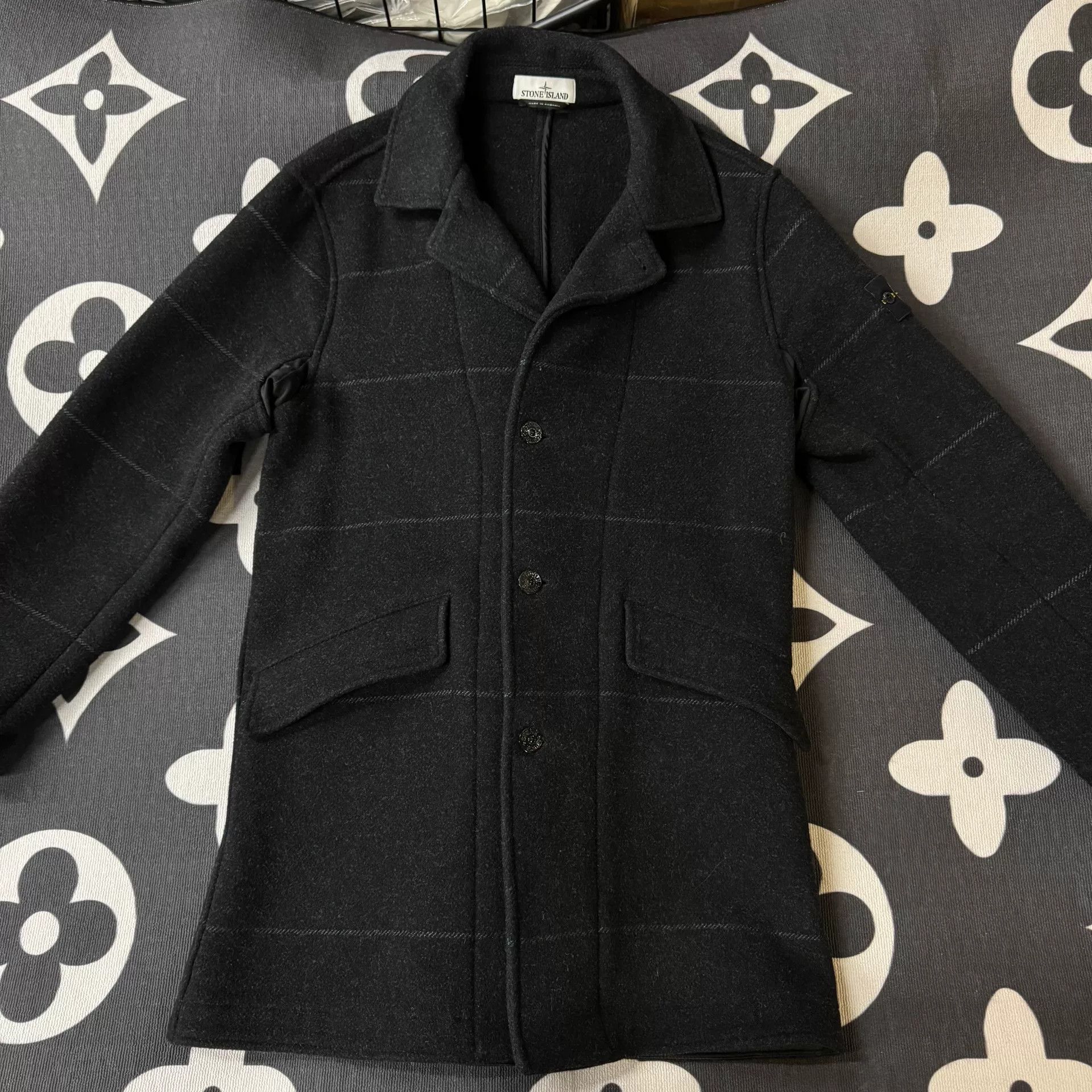 Stone Island Stone Island Black Cashmere Coat Size US L / EU 52-54 / 3 - 1 Thumbnail