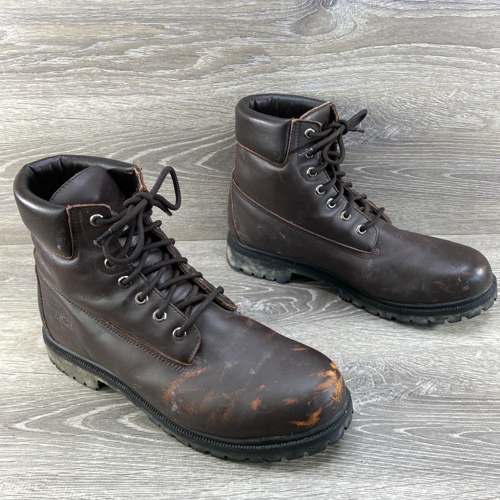 John Deere John Deere Boots Mens 13 M Brown Leather Steel Toe Lace Up Work Combat Boot Shirt Boots Mens 13 M Brown Leather Steel Toe Work/Combat Boots Mens Size US 13 / EU 46 - 2 Thumbnail