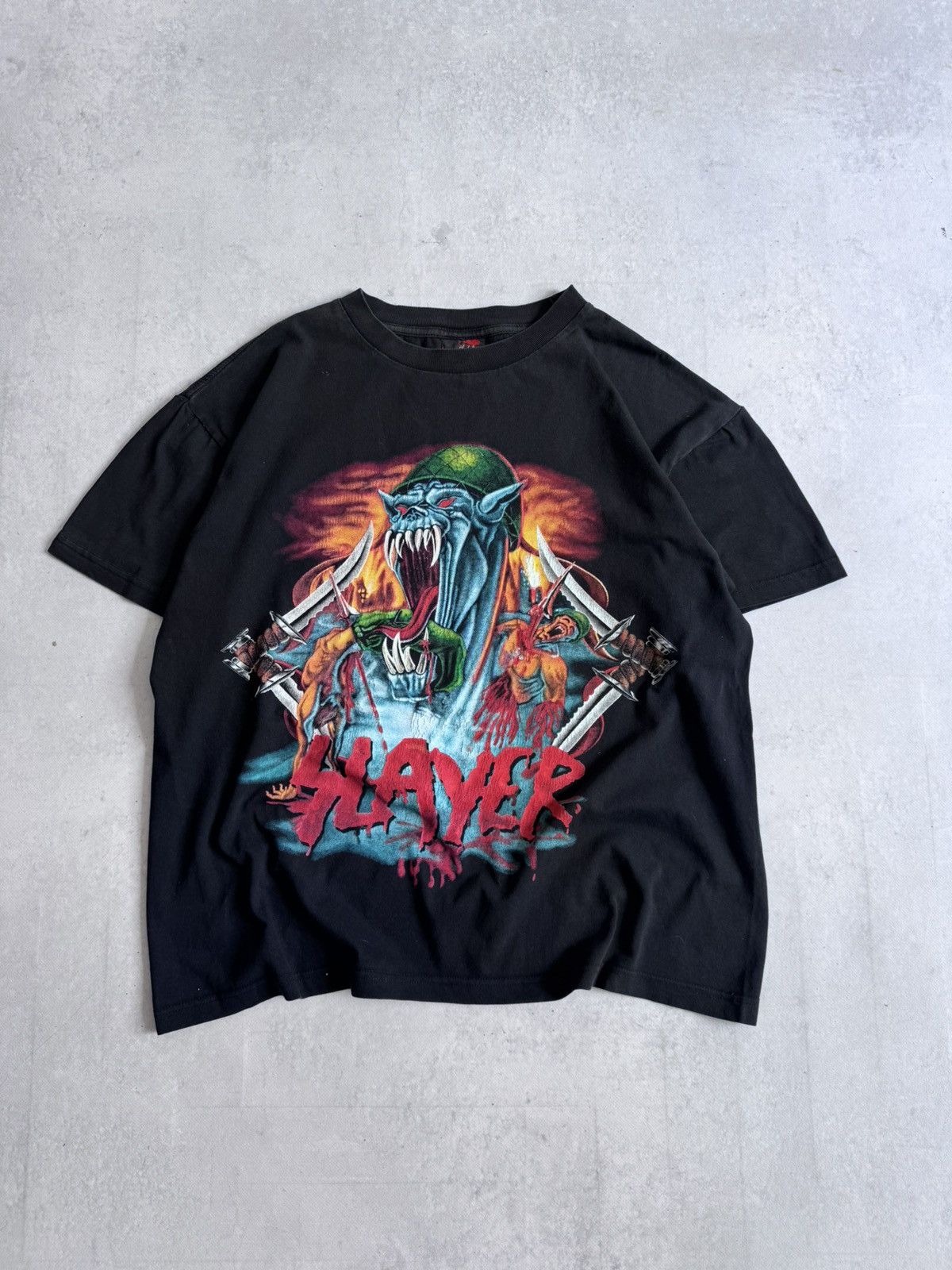 Other Vintage Slayer “ No blood No Glory “ 00s Unisex Rock USA Tee Size US L / EU 52-54 / 3 - 1 Thumbnail