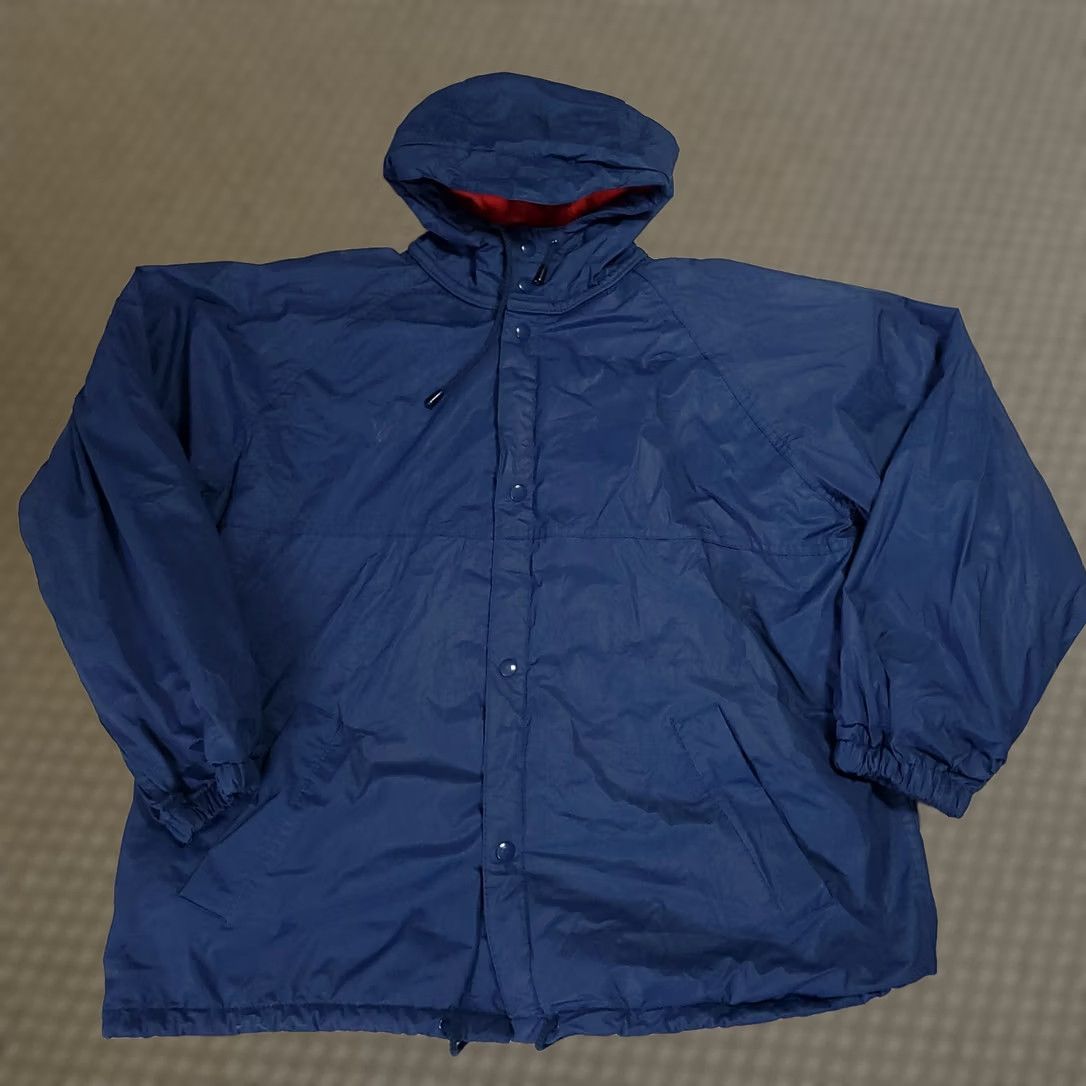 Vintage VINTAGE 90s Fleece Lined Raincoat Hooded Mens Medium Blue Red PVC Sports Club AU Shirt Man M Blue Raincoat Sports Club Australia Mens Size US M / EU 48-50 / 2 - 1 Thumbnail