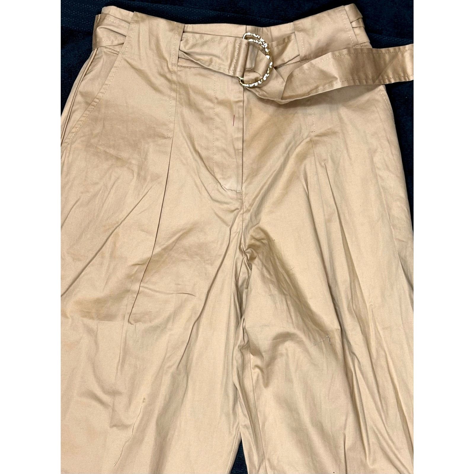 Tanya Taylor Tanya Taylor Tyler Pleated Belted Cuffed Pants Tan size 2 Size 26" / US 2 / IT 38 - 11 Thumbnail