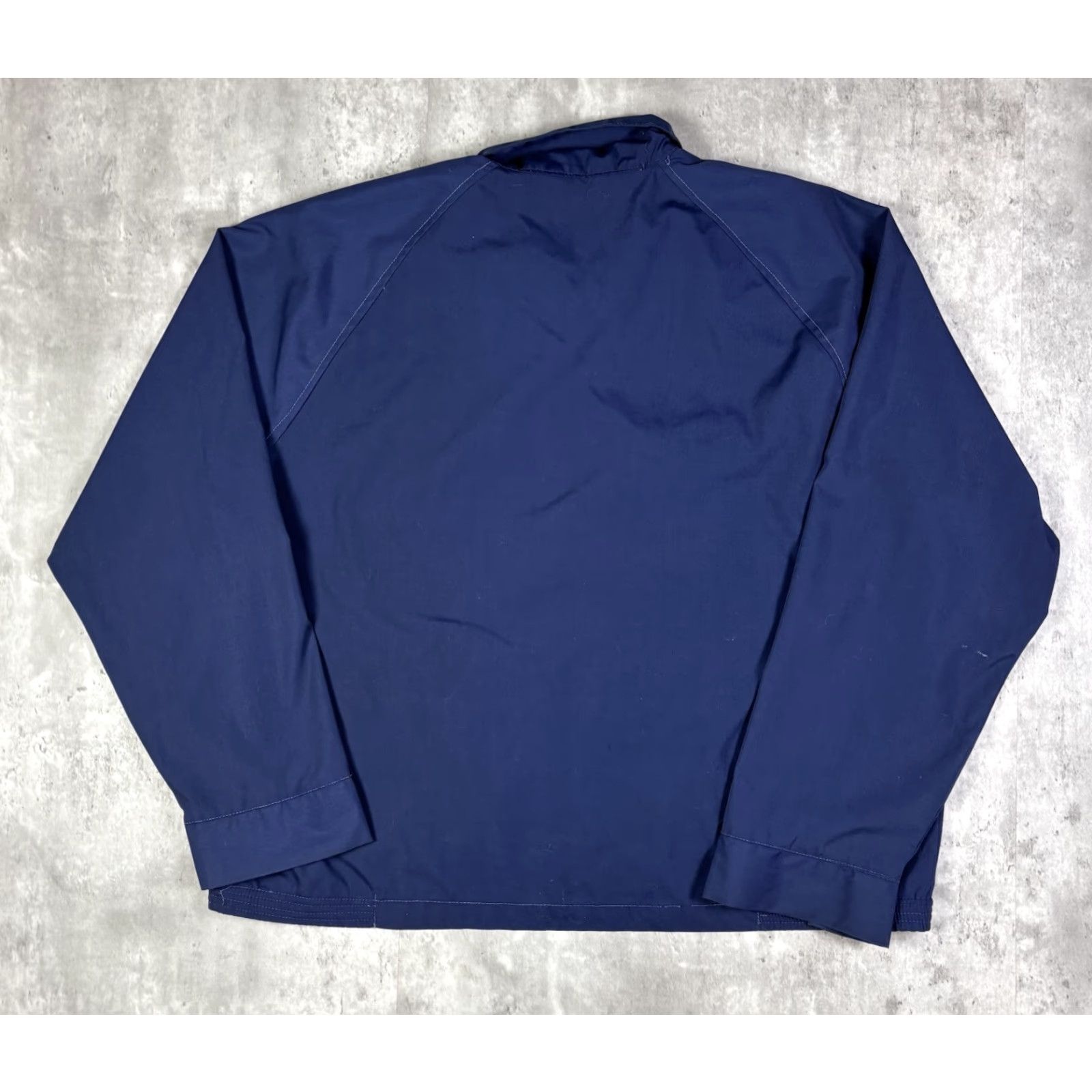 Vintage VINTAGE Cotton Blend Full Zip Bomber Jacket Mens XL Blue Workwear 80s USA Size US XL / EU 56 / 4 - 2 Thumbnail