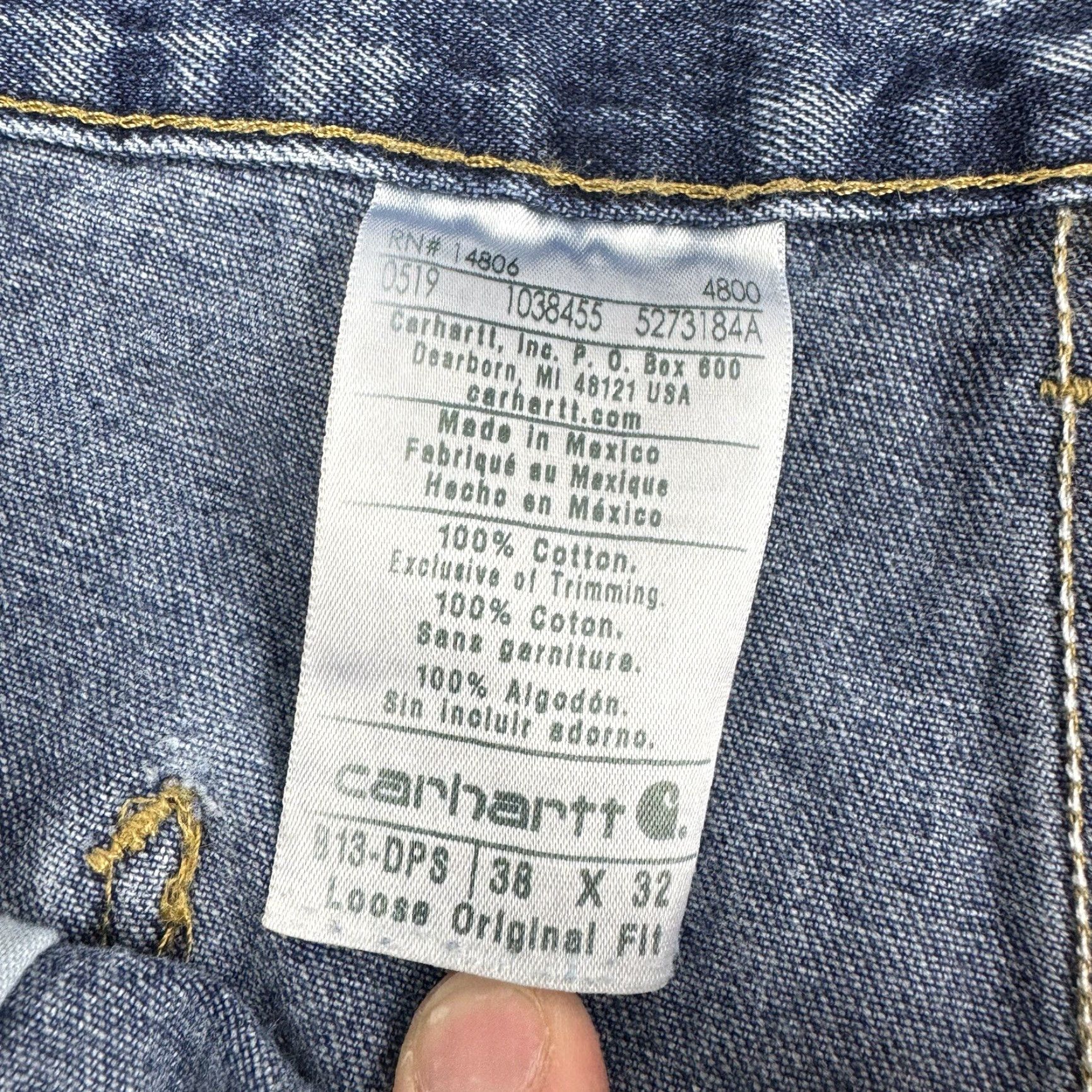 Carhartt VINTAGE Carhartt Carpenter Jeans Adult 38x32 Blue Baggy Grunge Y2K Loose Fit Size US 38 / EU 54 - 4 Thumbnail