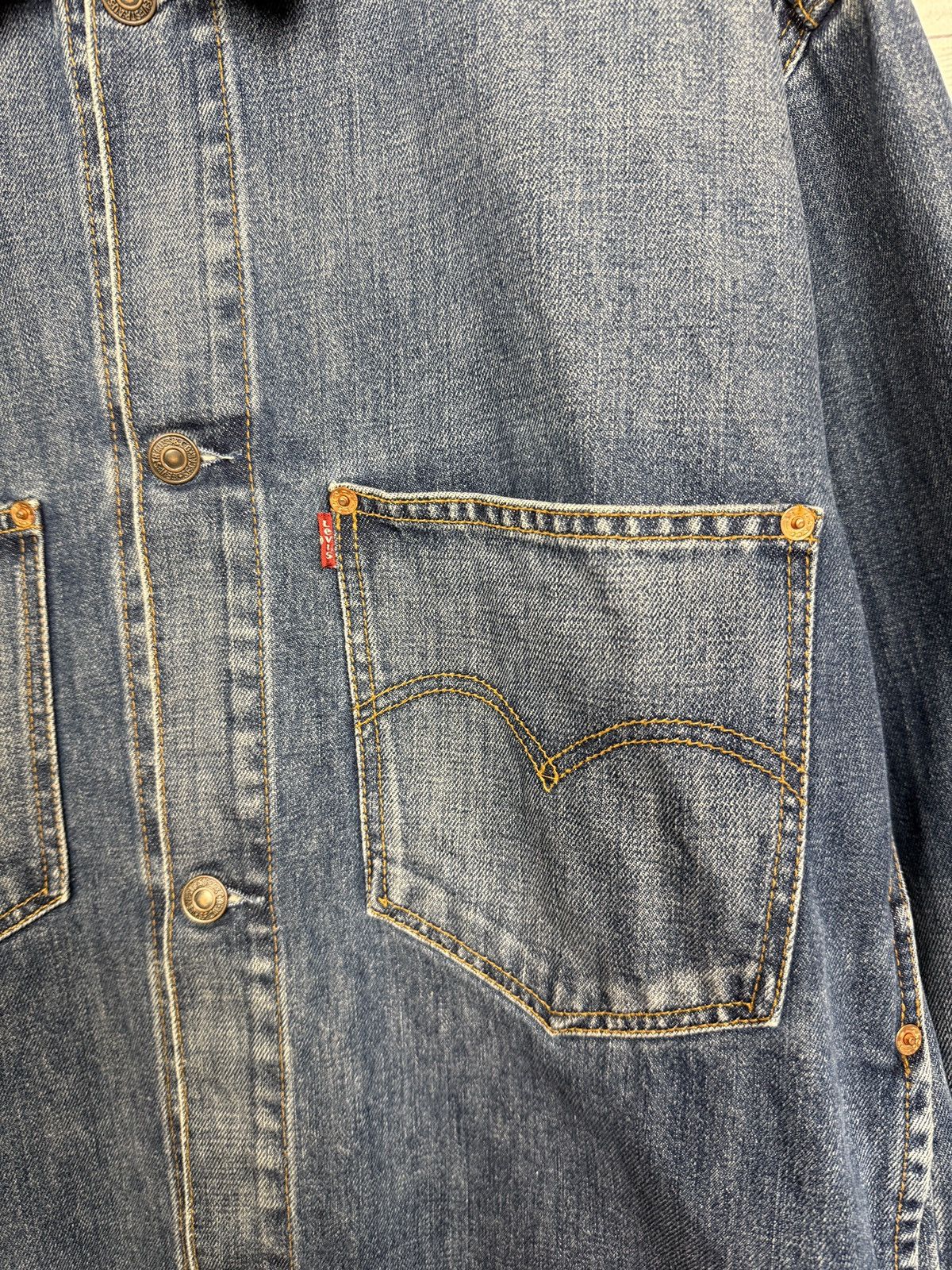Levi's Vintage Levi's Tracker Denim Jacket Blue XL Size US XL / EU 56 / 4 - 5 Thumbnail