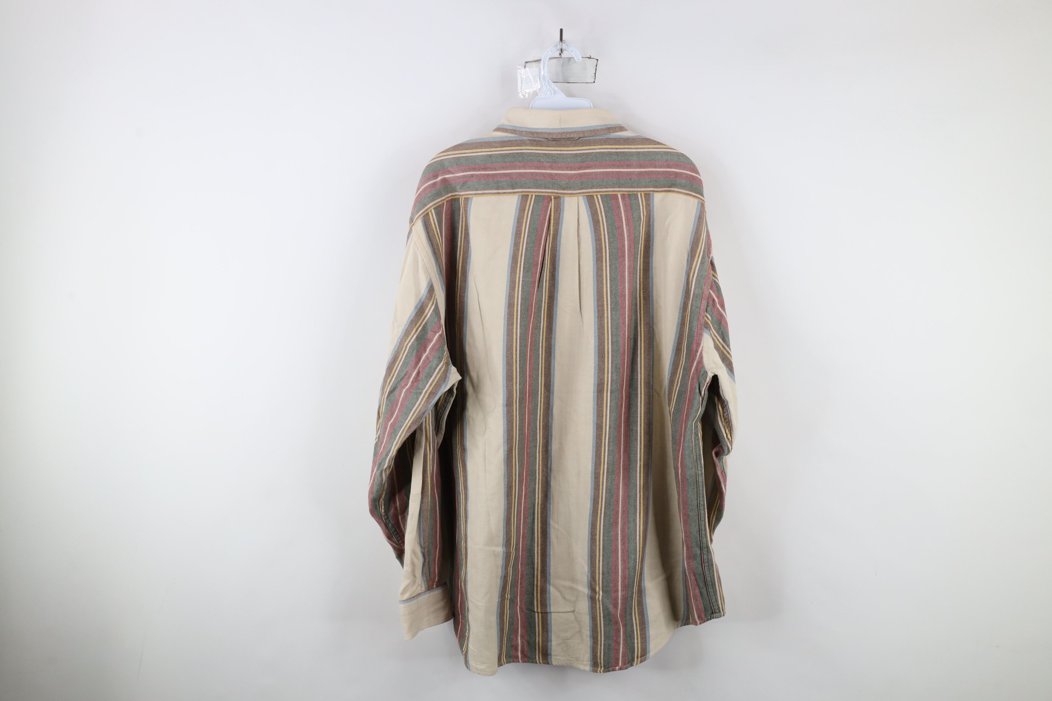 Tommy Hilfiger × Vintage Vintage 90s Tommy Hilfiger Striped Flannel Button Down Shirt Size US L / EU 52-54 / 3 - 10 Thumbnail
