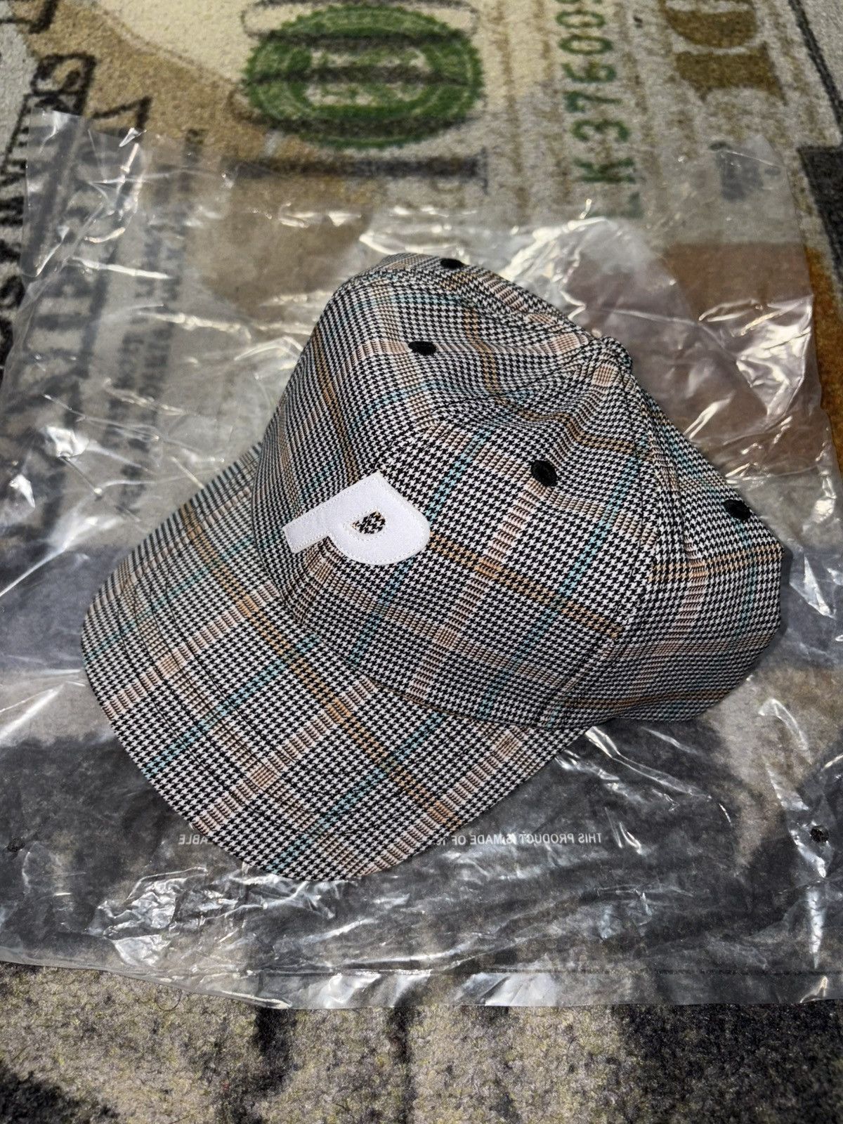 Palace Palace P 6-Panel (FW25) Houndstooth White | Grailed
