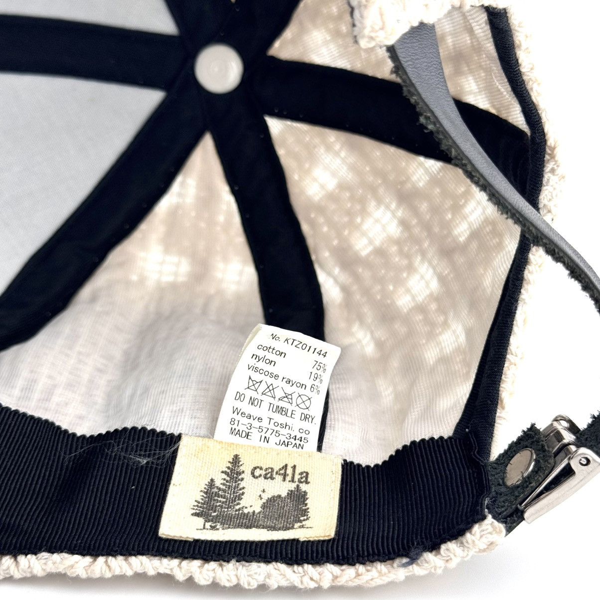 CA4LA CA4LA Japanese Artisan Cap Batik Panel Crochet Back Size ONE SIZE - 7 Thumbnail