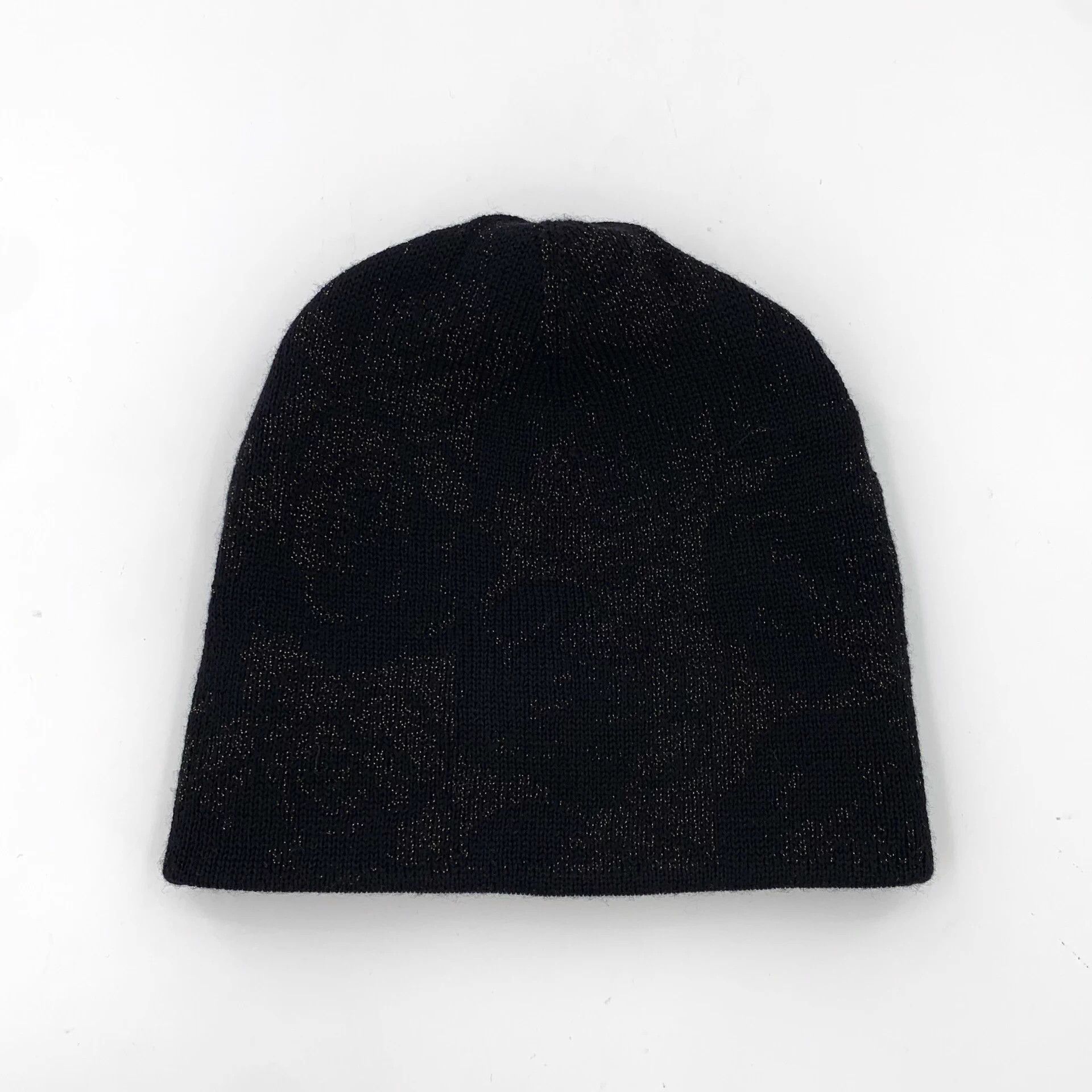 Chanel Chanel Black Camellia Logo Wool Beanie 47cm 99% New Size ONE SIZE - 3 Thumbnail
