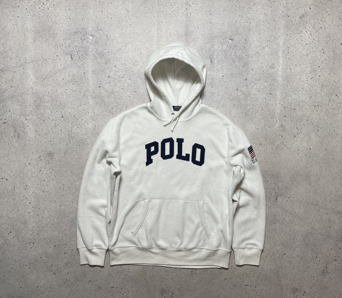 Polo Ralph Lauren Polo Ralph Lauren USA Big Logo Y2K Fleece White Hoodie Size US L / EU 52-54 / 3 - 1 Thumbnail