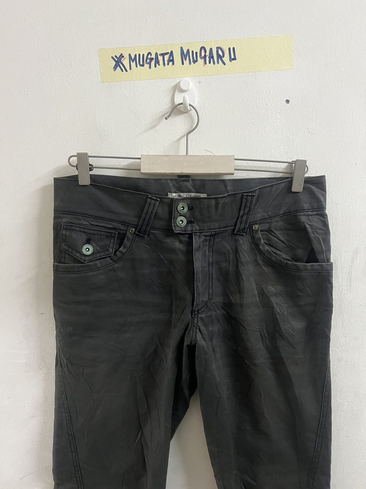 Designer × Japanese Brand BLACK FADED MK MICHEL KLIEN HOMME COTTON PANT Size US 32 / EU 48 - 2 Thumbnail