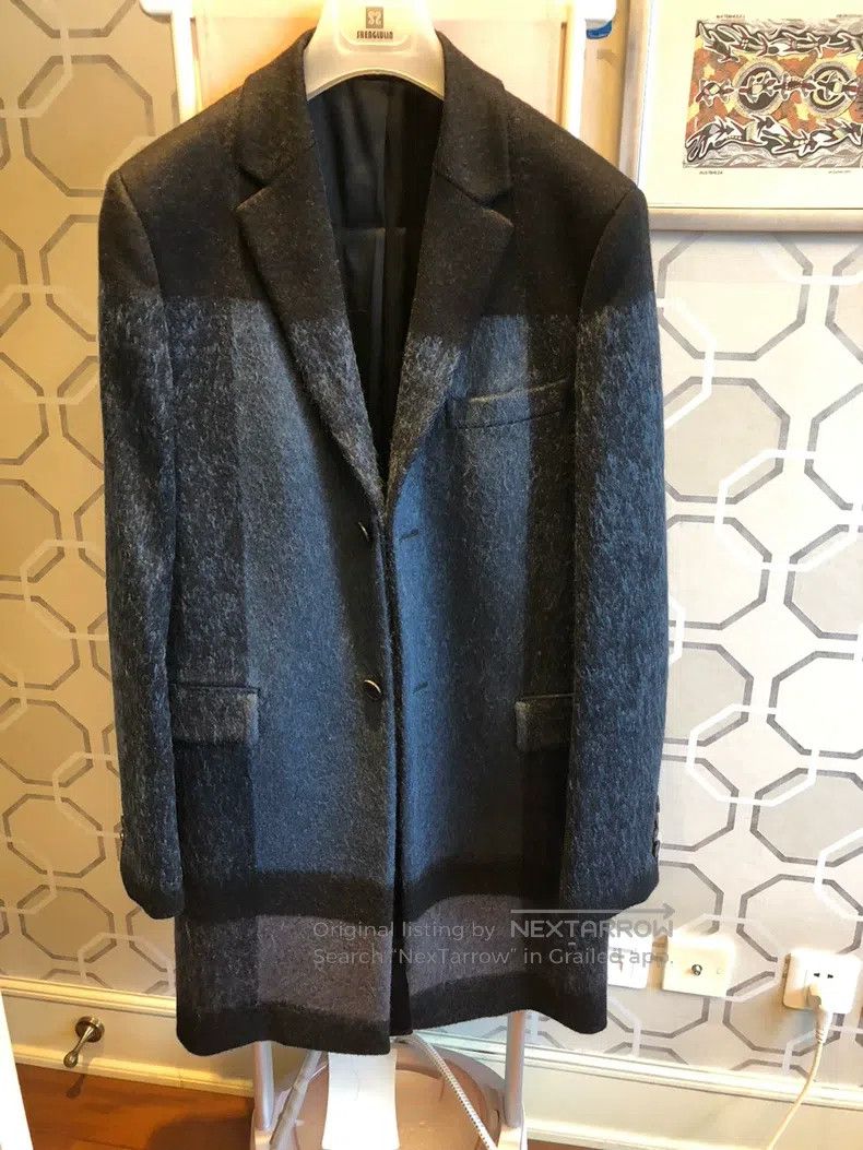 Valentino Mohair patchwork wool coat