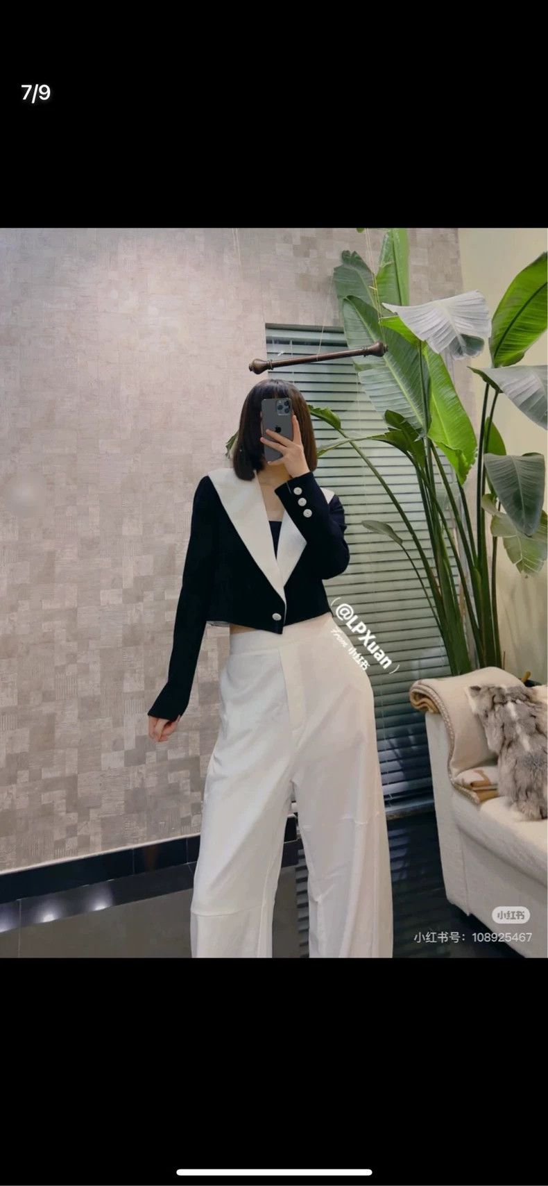 Chanel Chanel Black and white silk lapel short jacket 2504-Nextarr Size XS / US 0-2 / IT 36-38 - 7 Thumbnail