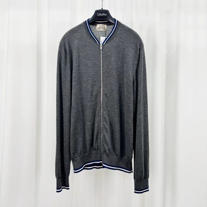 Hermes Hermes Cashmere Zip Knit Jacket-yf Size US XL / EU 56 / 4 - 1 Thumbnail