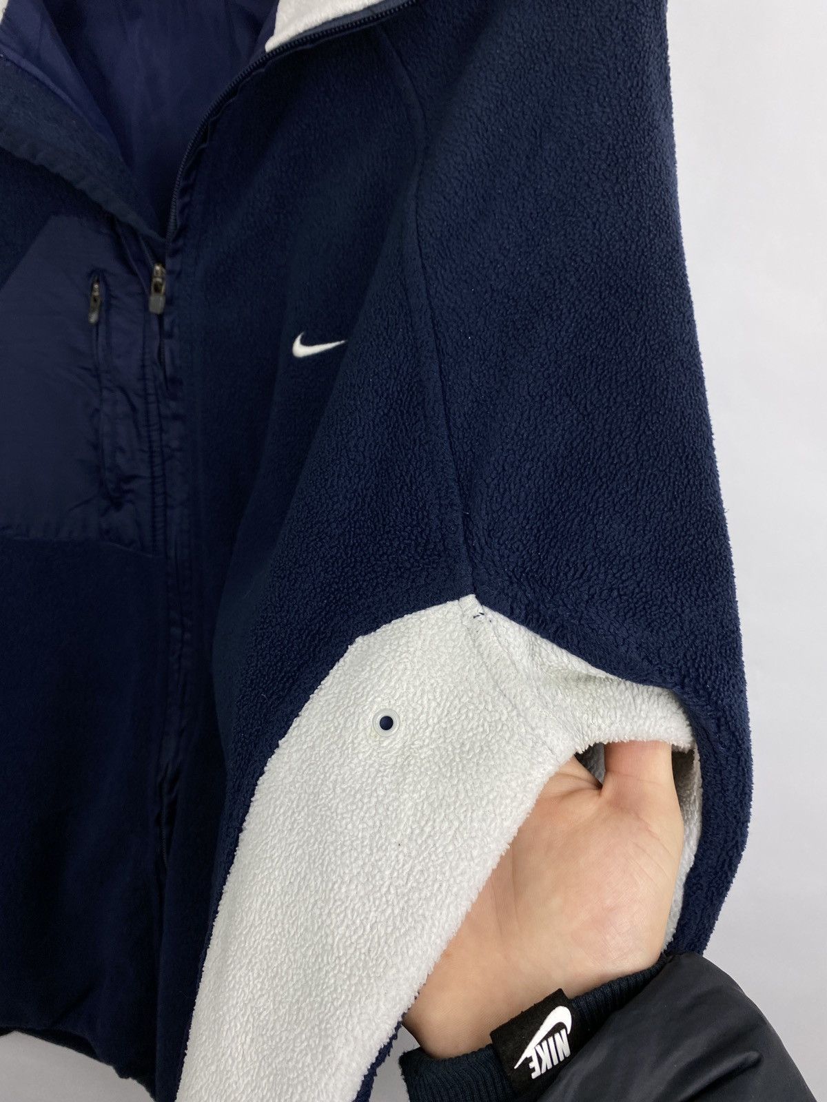Nike 🇺🇸 Vintage 90s Nike Fleece Zip Hoodie Rare Retro Hype Y2K Size US XL / EU 56 / 4 - 10 Thumbnail